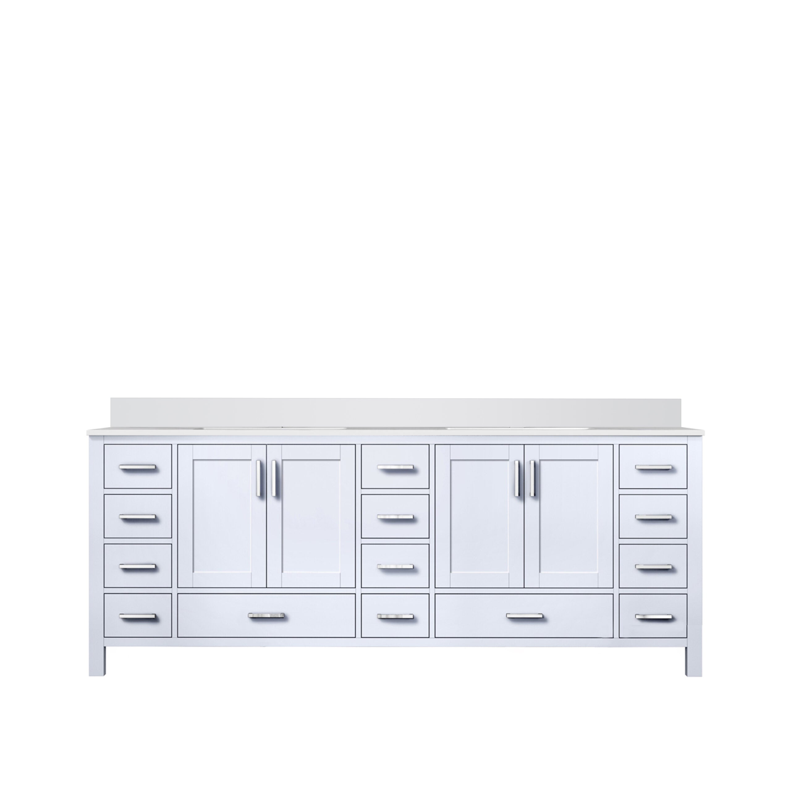 Jacques 84 in. W x 22 in. D White Double Bath Vanity