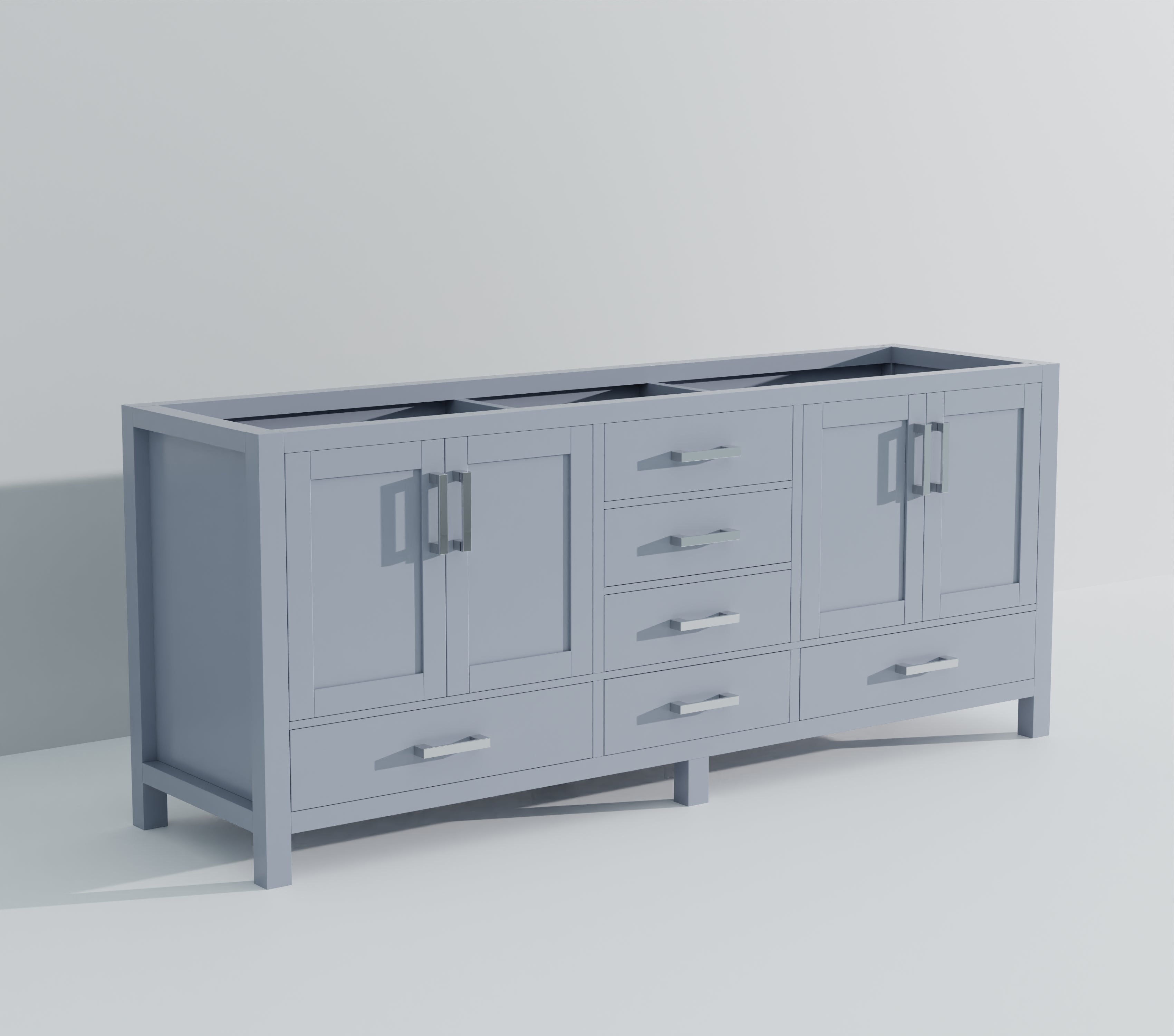 Jacques 84 in. W x 22 in. D Dark Grey Double Bath Vanity