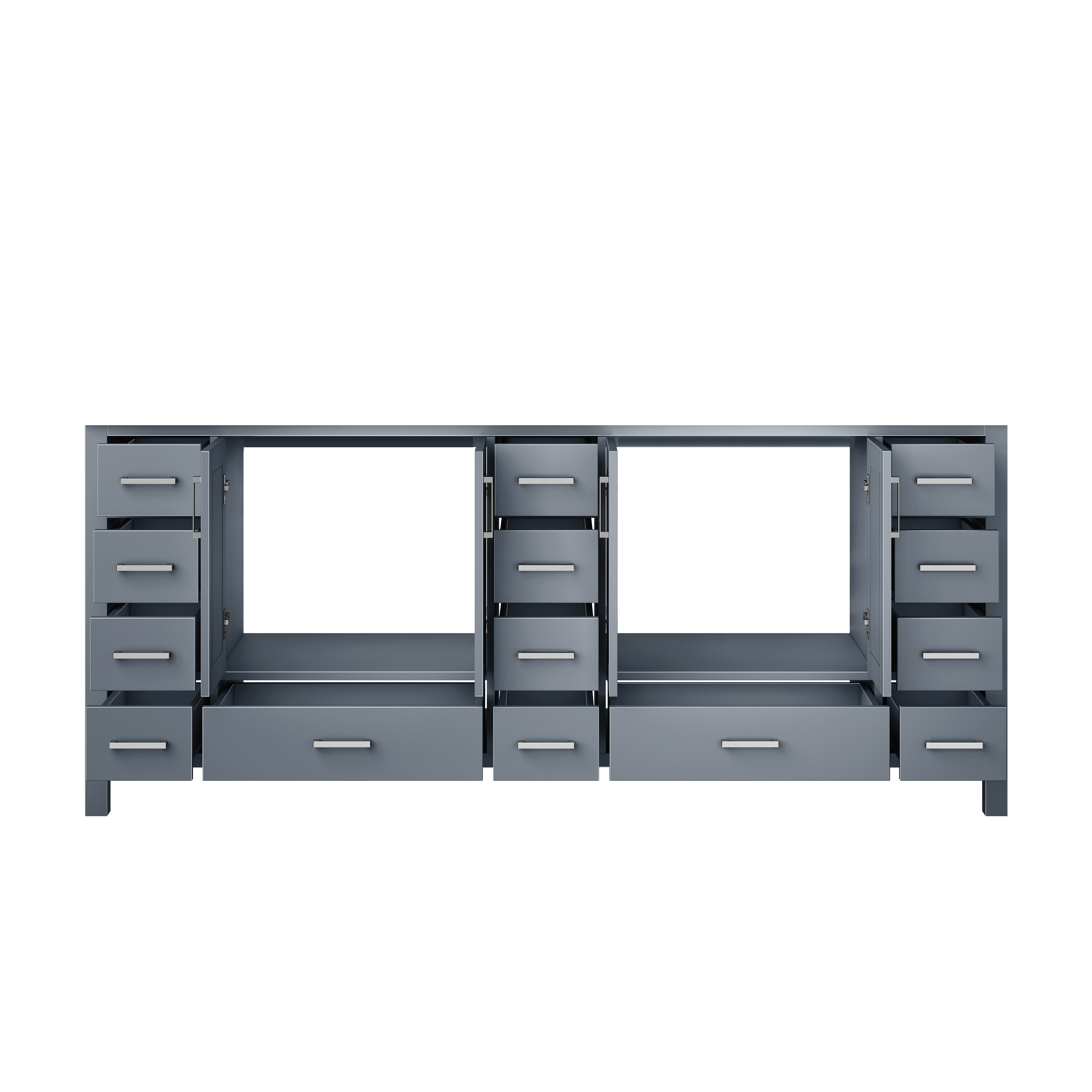 Jacques 84 in. W x 22 in. D Dark Grey Double Bath Vanity