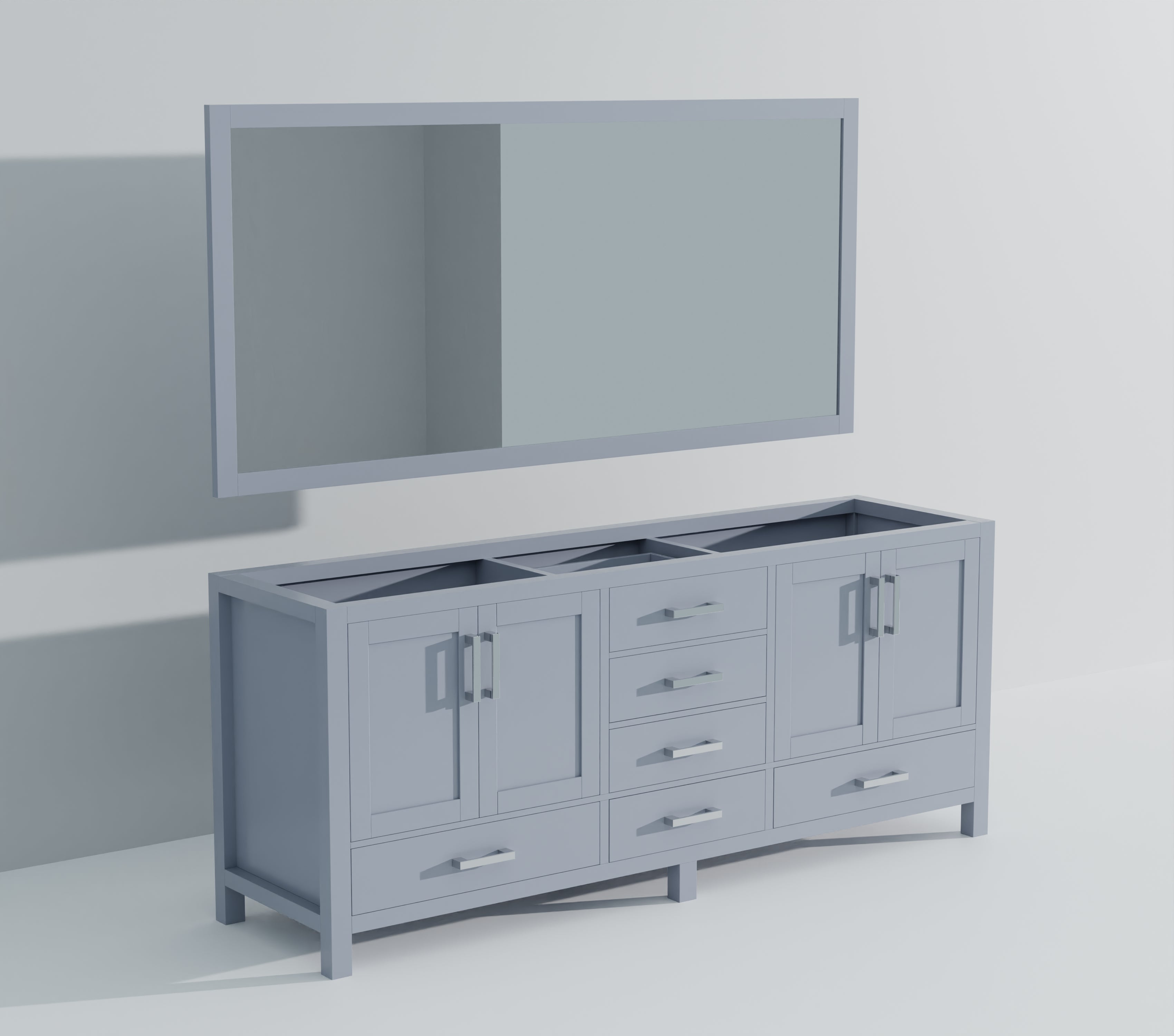 Jacques 84 in. W x 22 in. D Dark Grey Double Bath Vanity
