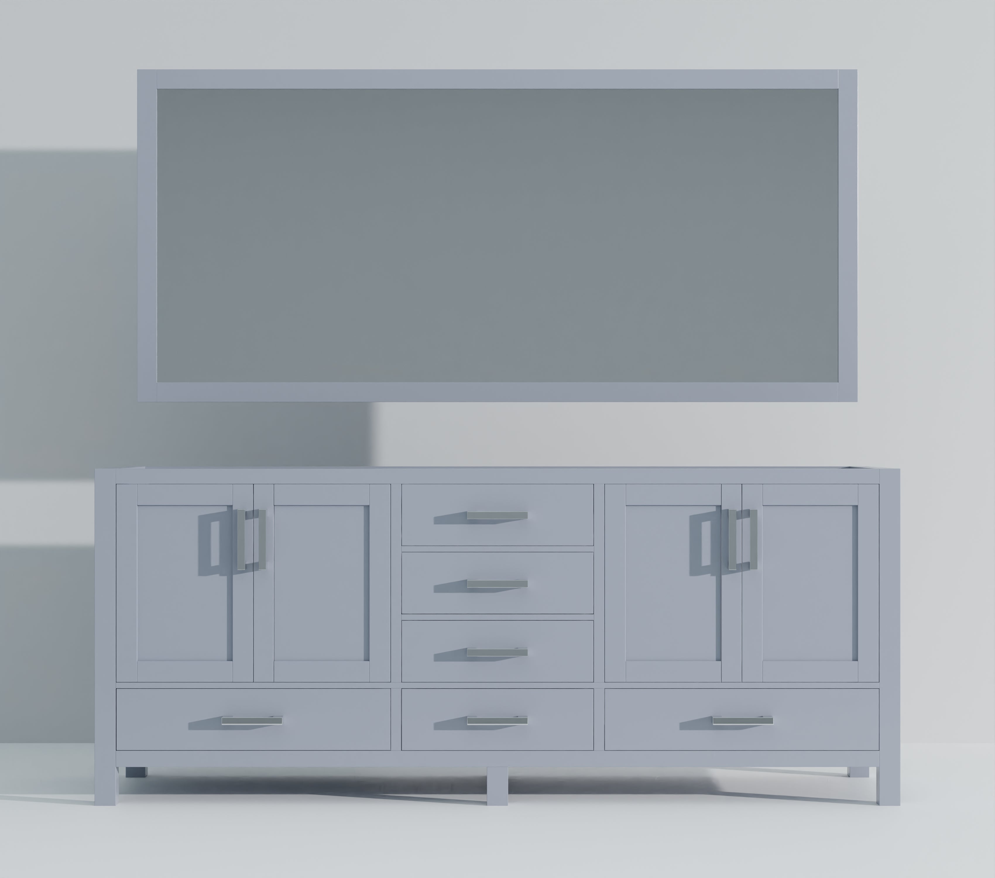 Jacques 84 in. W x 22 in. D Dark Grey Double Bath Vanity