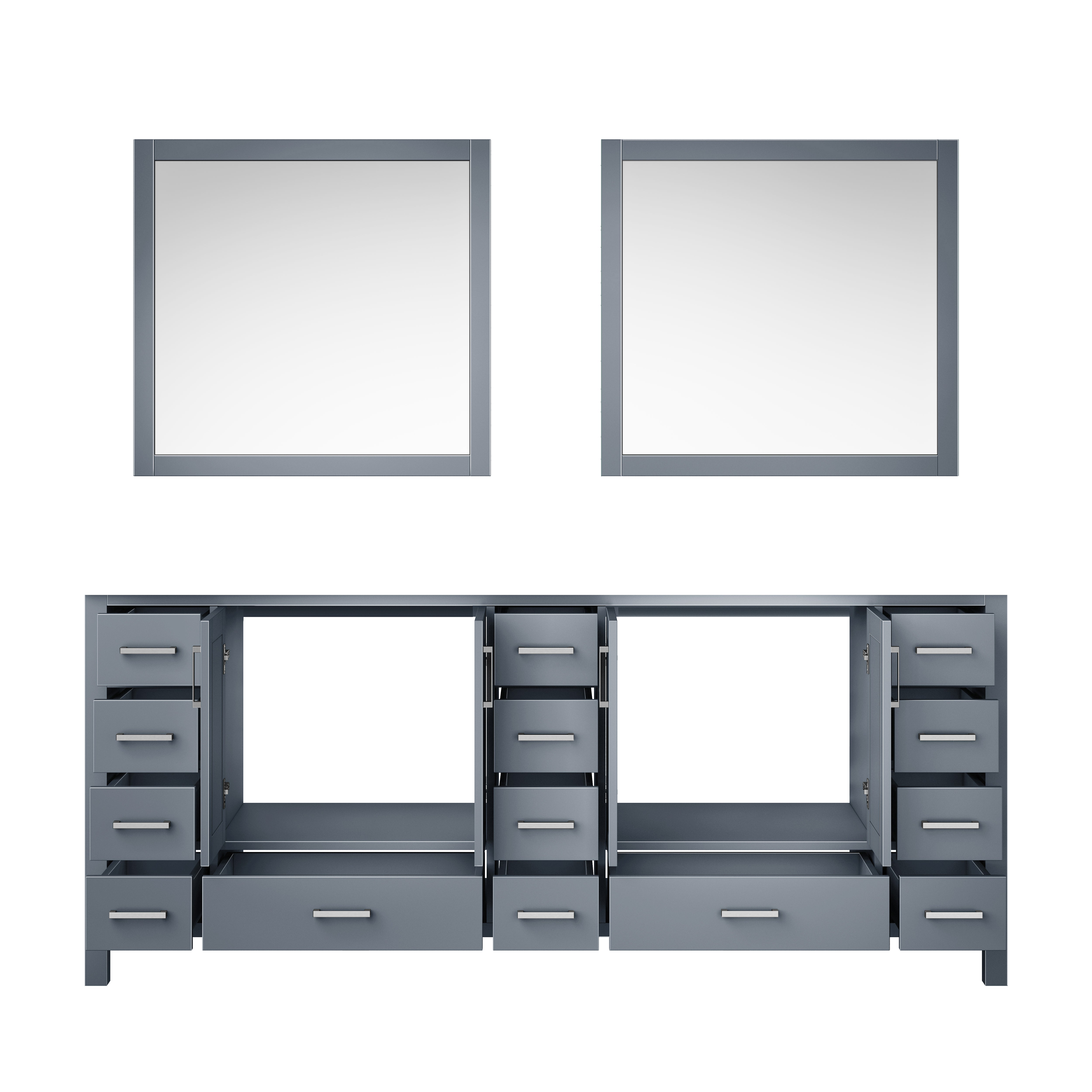 Jacques 84 in. W x 22 in. D Dark Grey Double Bath Vanity