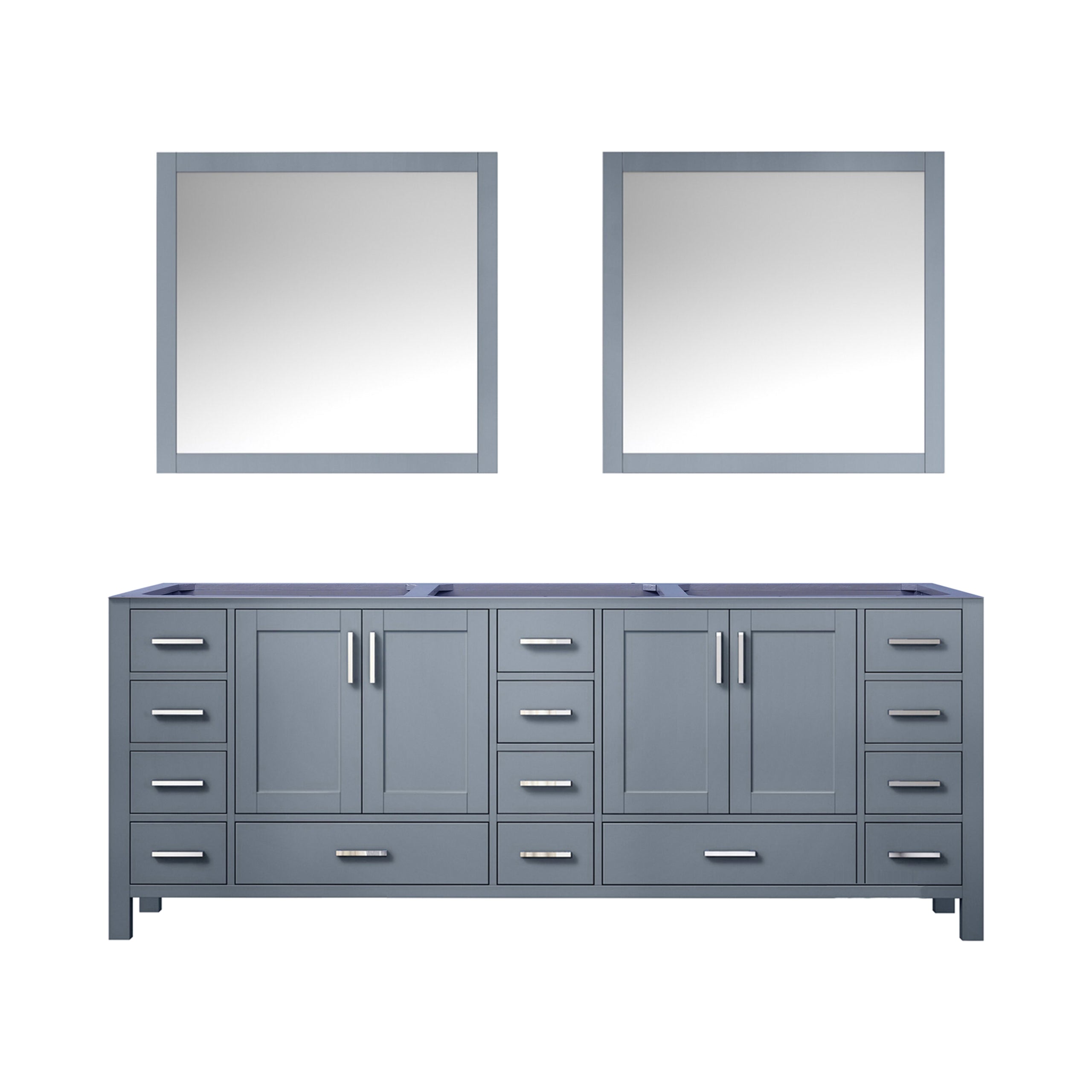 Jacques 84 in. W x 22 in. D Dark Grey Double Bath Vanity