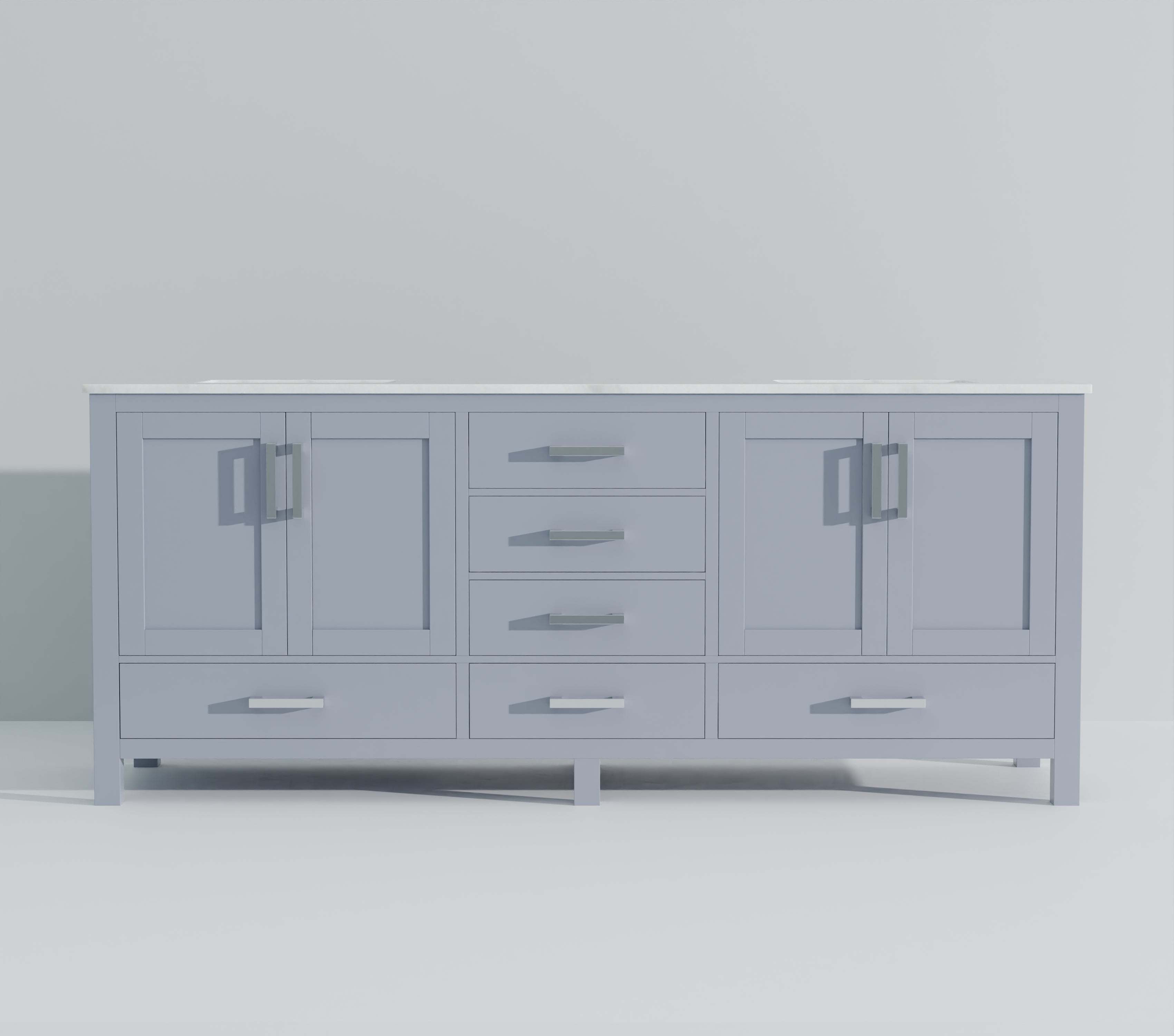 Jacques 84 in. W x 22 in. D Dark Grey Double Bath Vanity