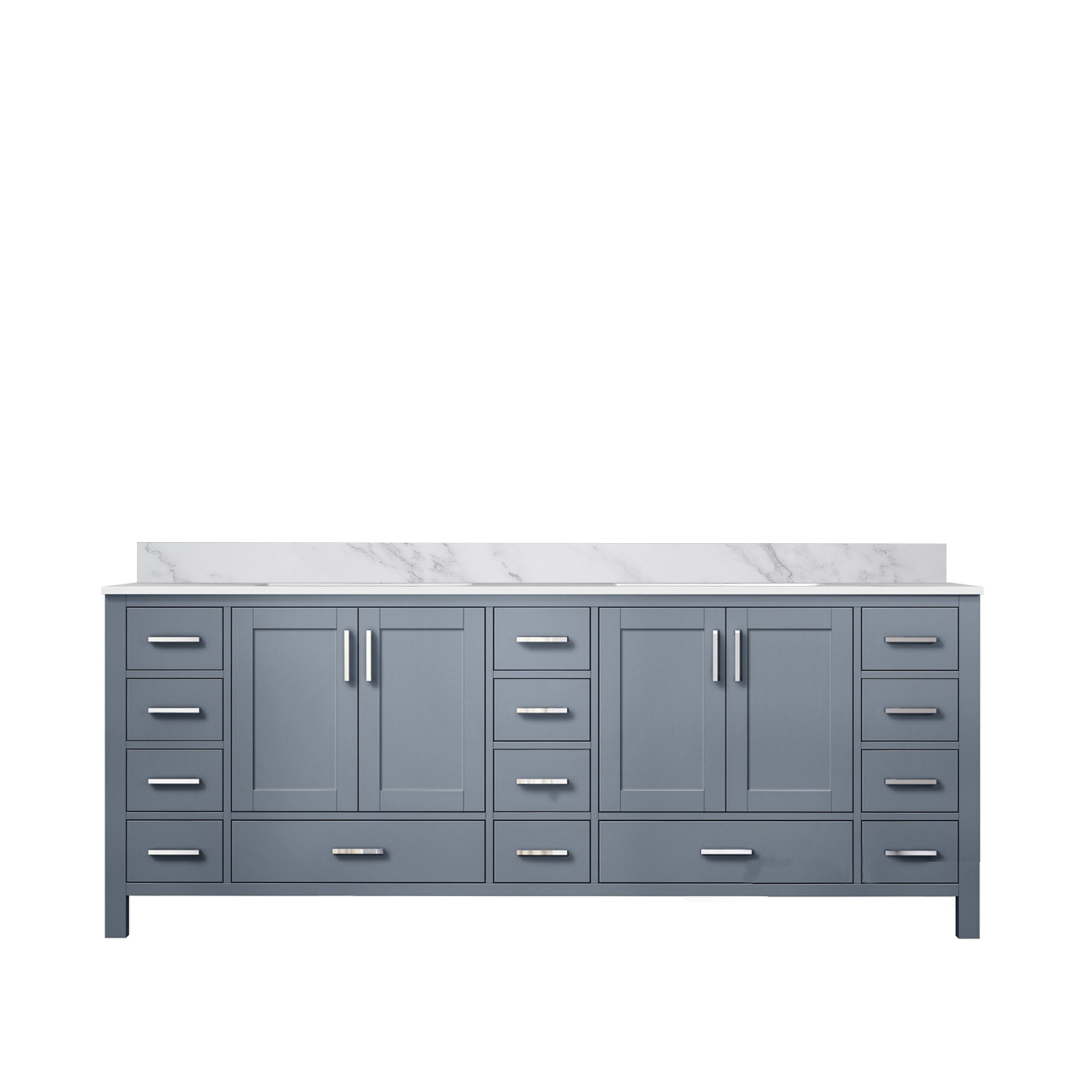 Jacques 84 in. W x 22 in. D Dark Grey Double Bath Vanity