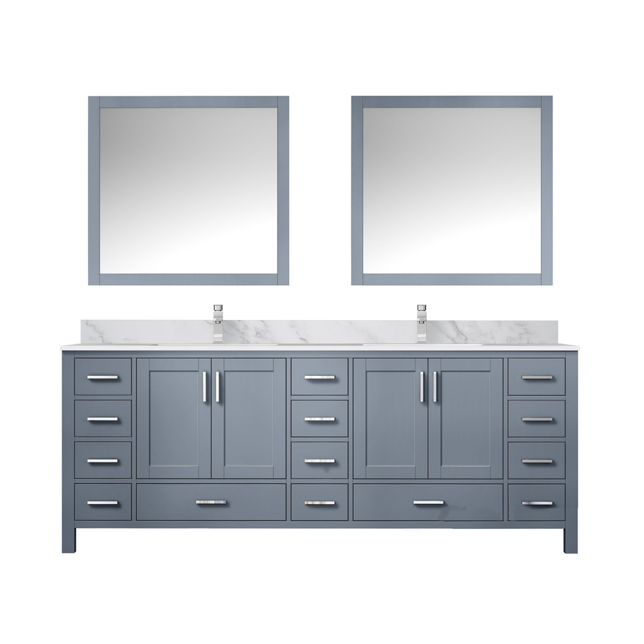 Jacques 84 in. W x 22 in. D Dark Grey Double Bath Vanity