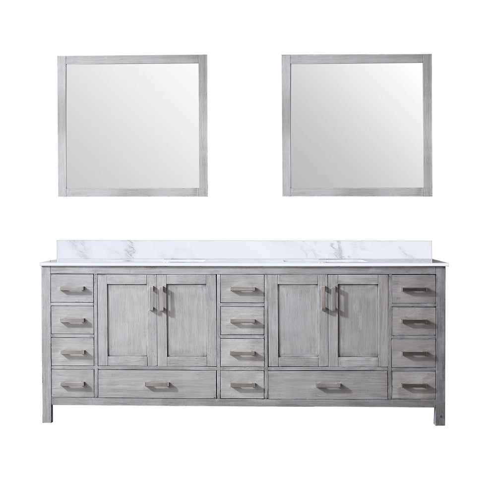 Jacques 84 in. W x 22 in. D Distressed Grey Double Bath Vanity