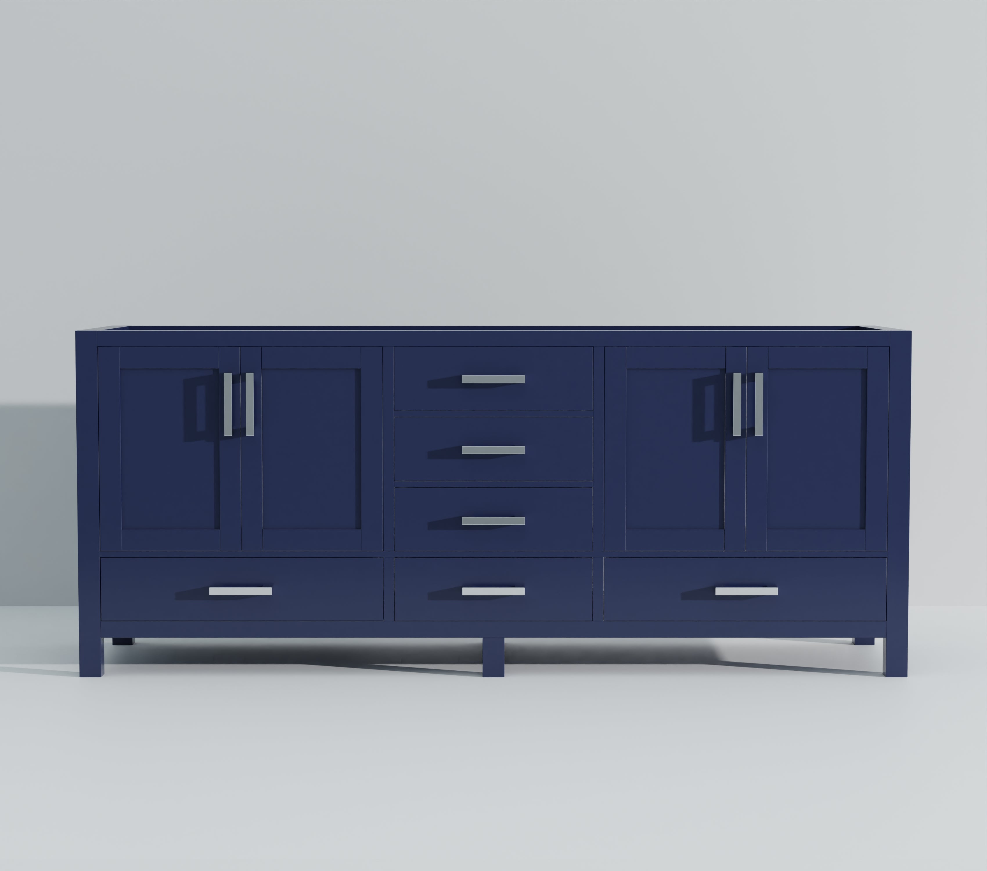 Jacques 84 in. W x 22 in. D Navy Blue Double Bath Vanity