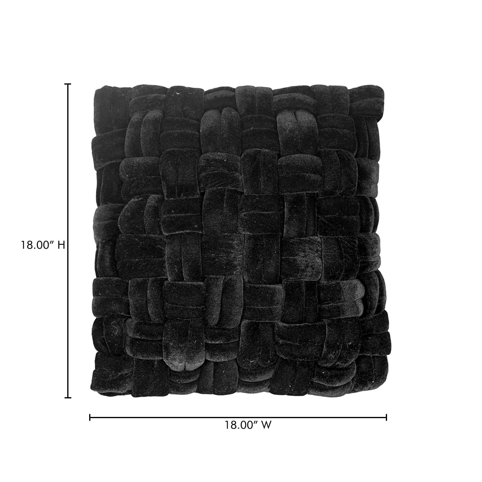 Moes Pj Velvet Pillow Black LK-1001-02