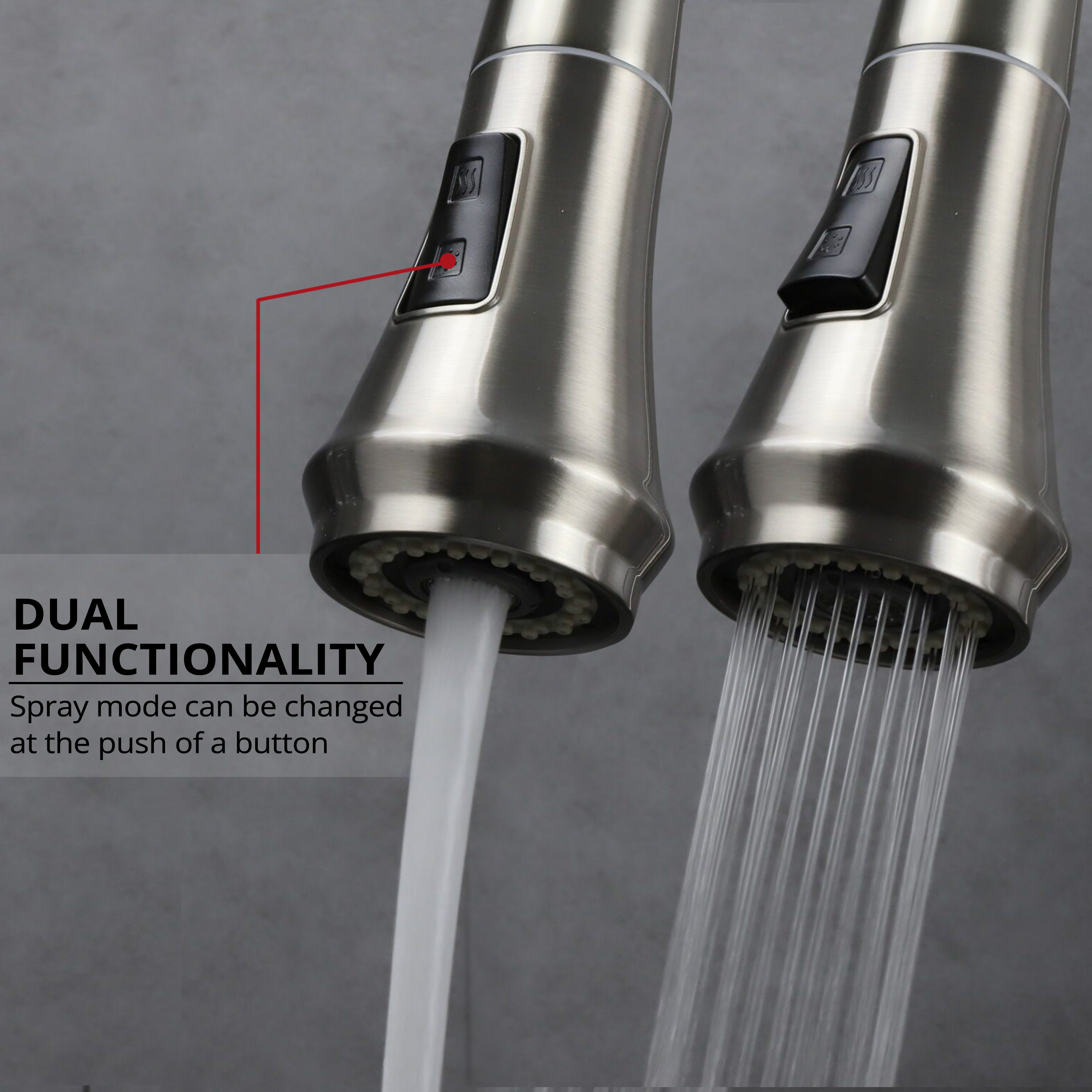 Garbatella Brass Single-Handle Pull-Down Spray Kitchen Faucet