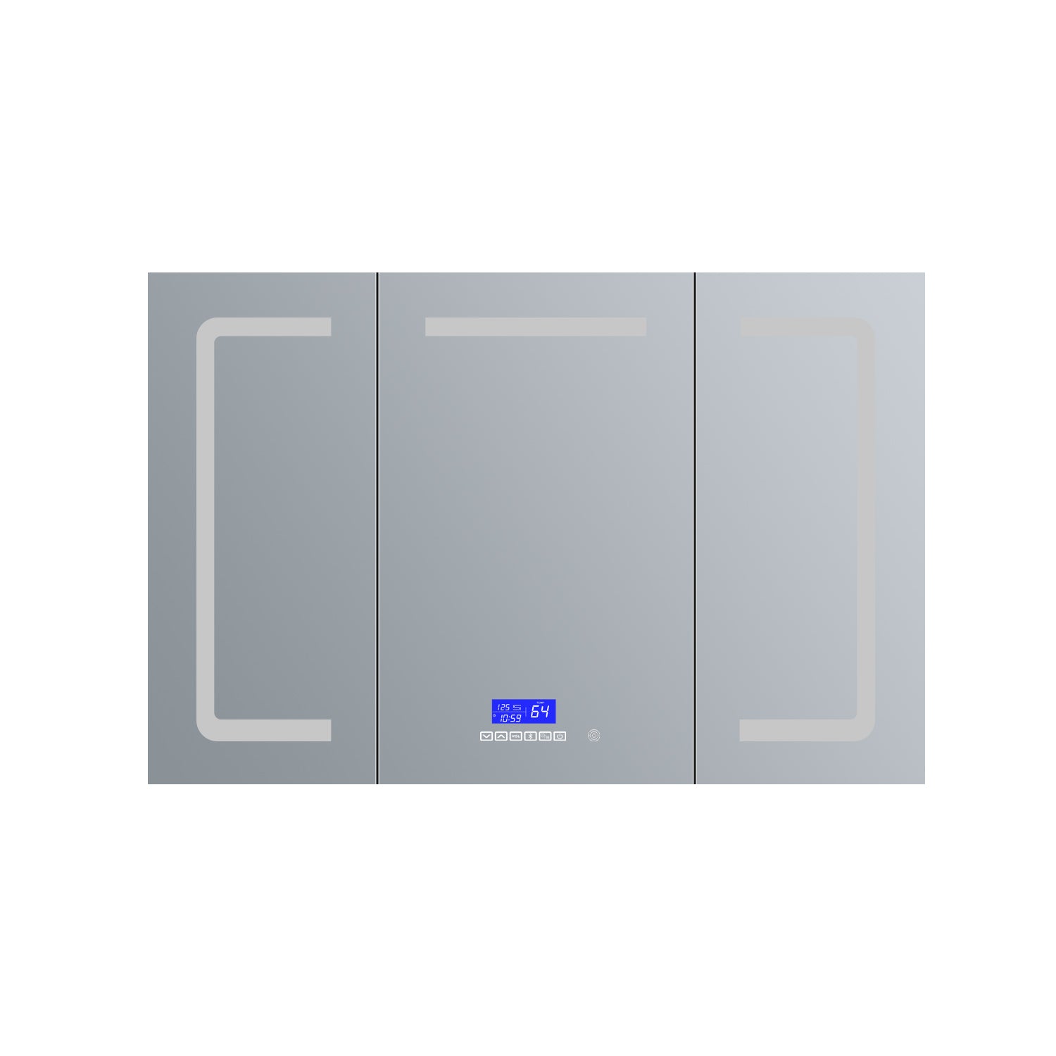 Lesina 48 in. W x 32 in. H Surface-Mount LED Mirror Medicine Cabinet with Defogger