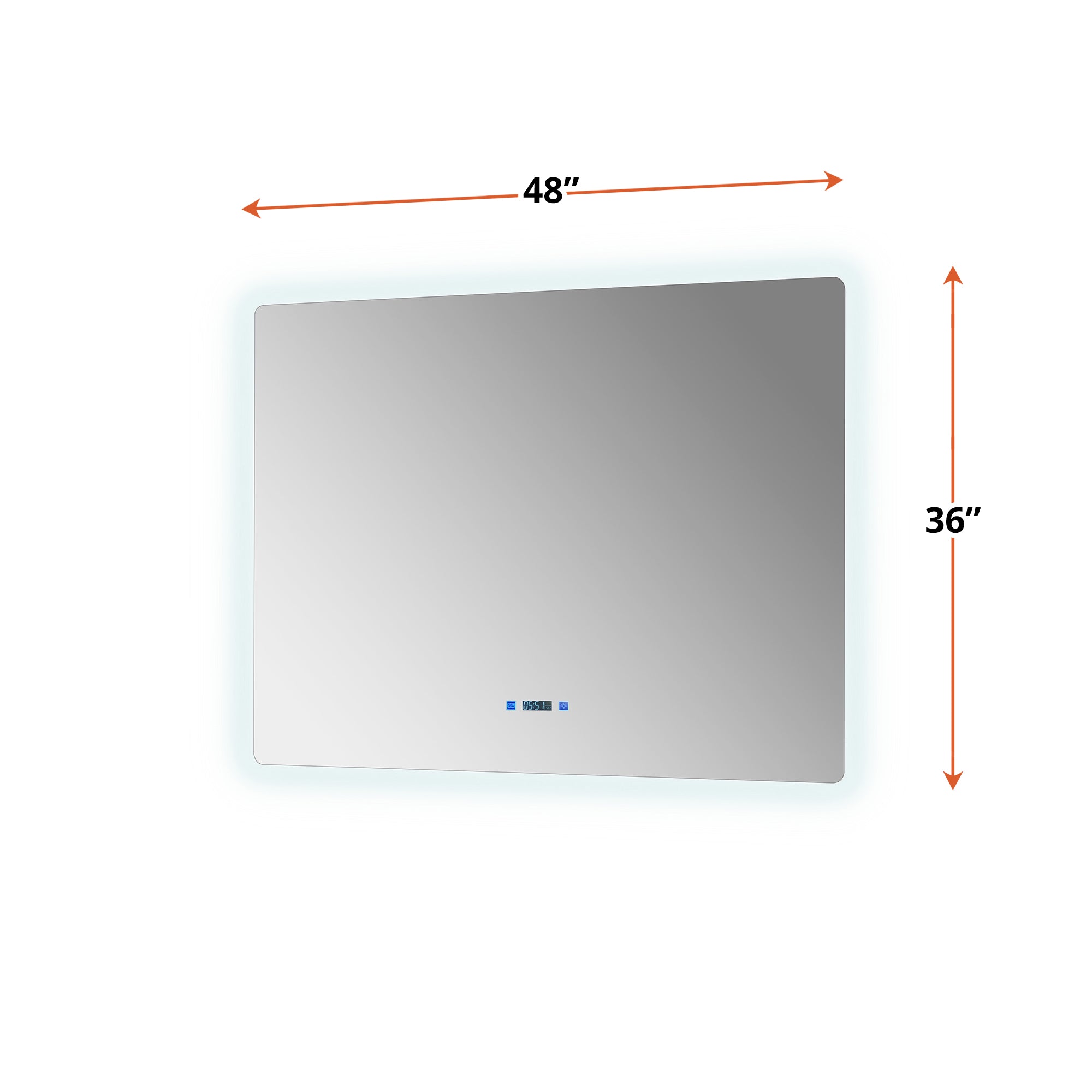 Lugano 48 in. W x 36 in. H LED Bathroom Vanity Mirror