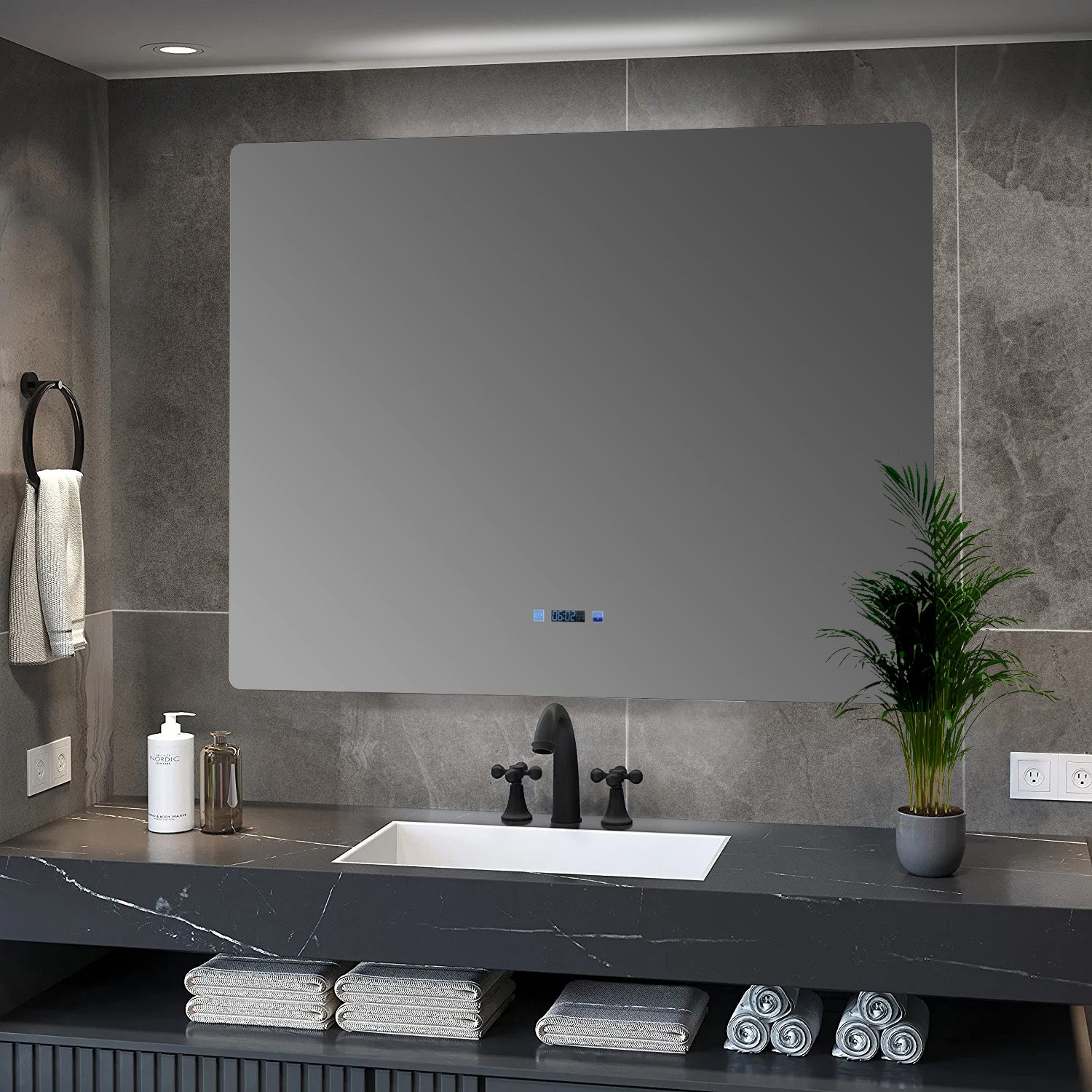 Lugano 48 in. W x 36 in. H LED Bathroom Vanity Mirror