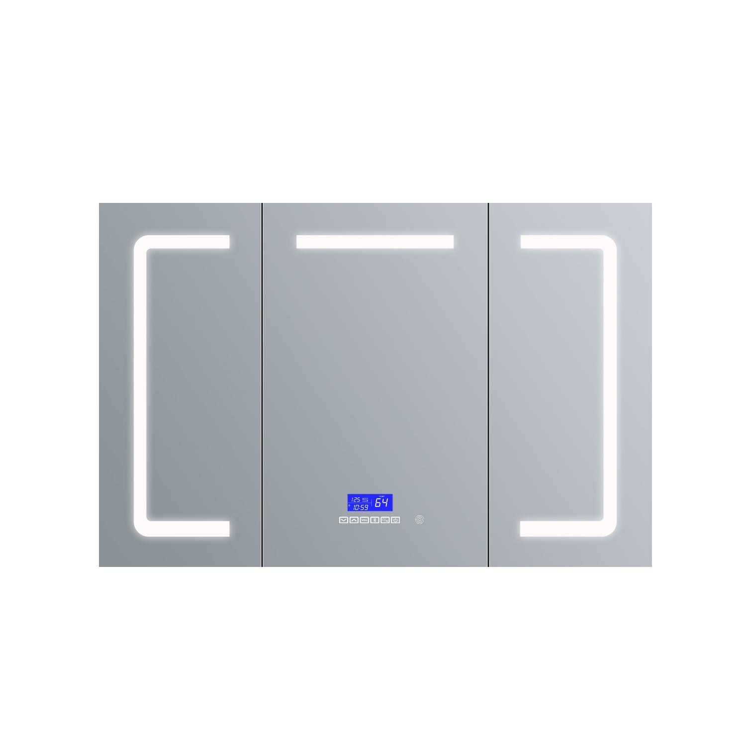 Lesina 48 in. W x 36 in. H Surface-Mount LED Mirror Medicine Cabinet with Defogger