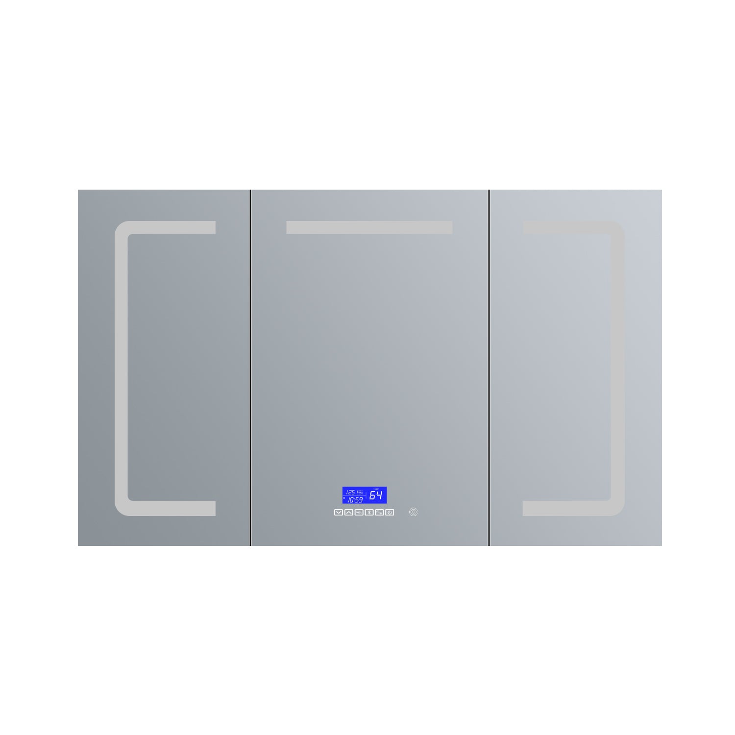 Lesina 60 in. W x 32 in. H Surface-Mount LED Mirror Medicine Cabinet with Defogger