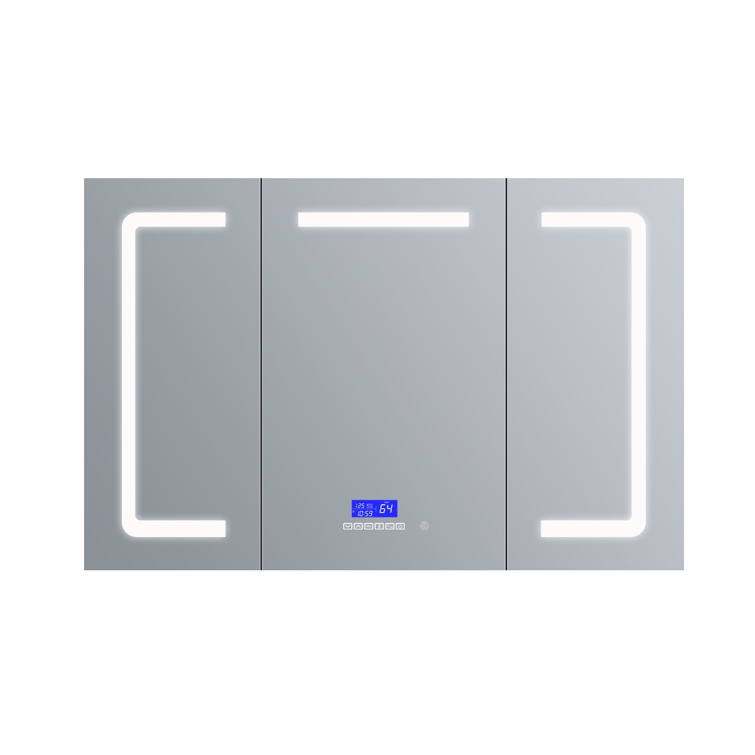 Lesina 60 in. W x 36 in. H Surface-Mount LED Mirror Medicine Cabinet with Defogger