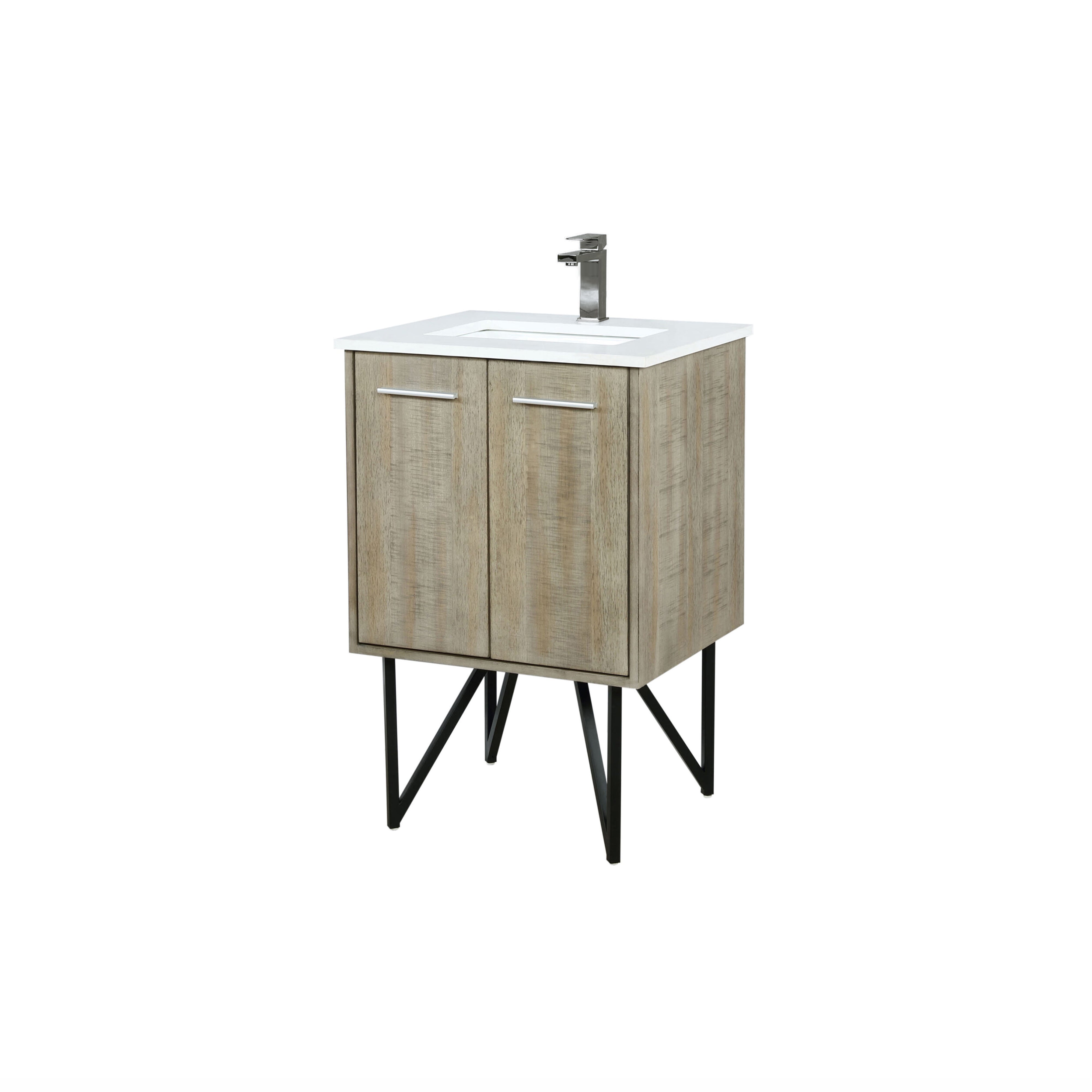 Lancy 24 in W x 20 in D Rustic Acacia Bath Vanity