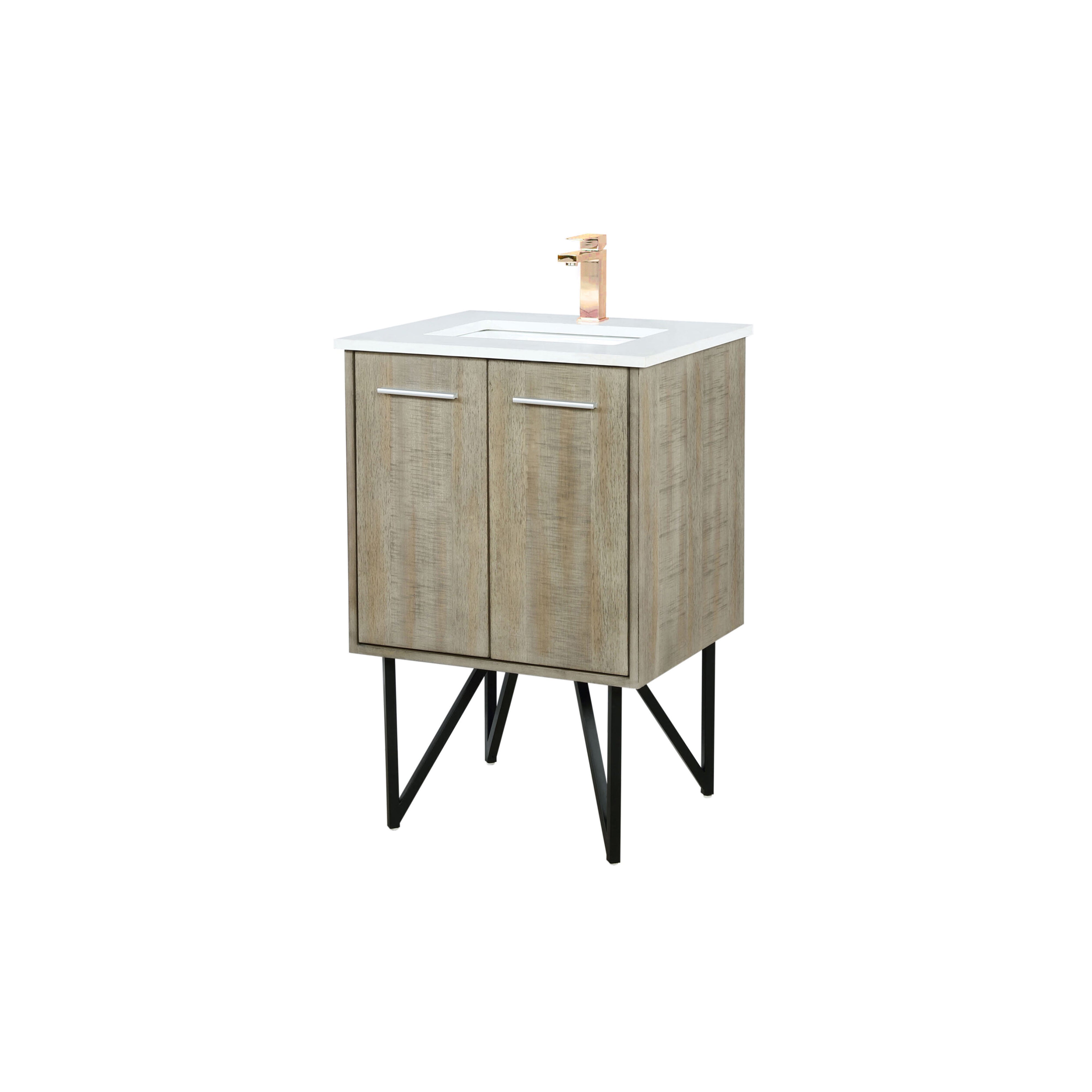 Lancy 24 in W x 20 in D Rustic Acacia Bath Vanity