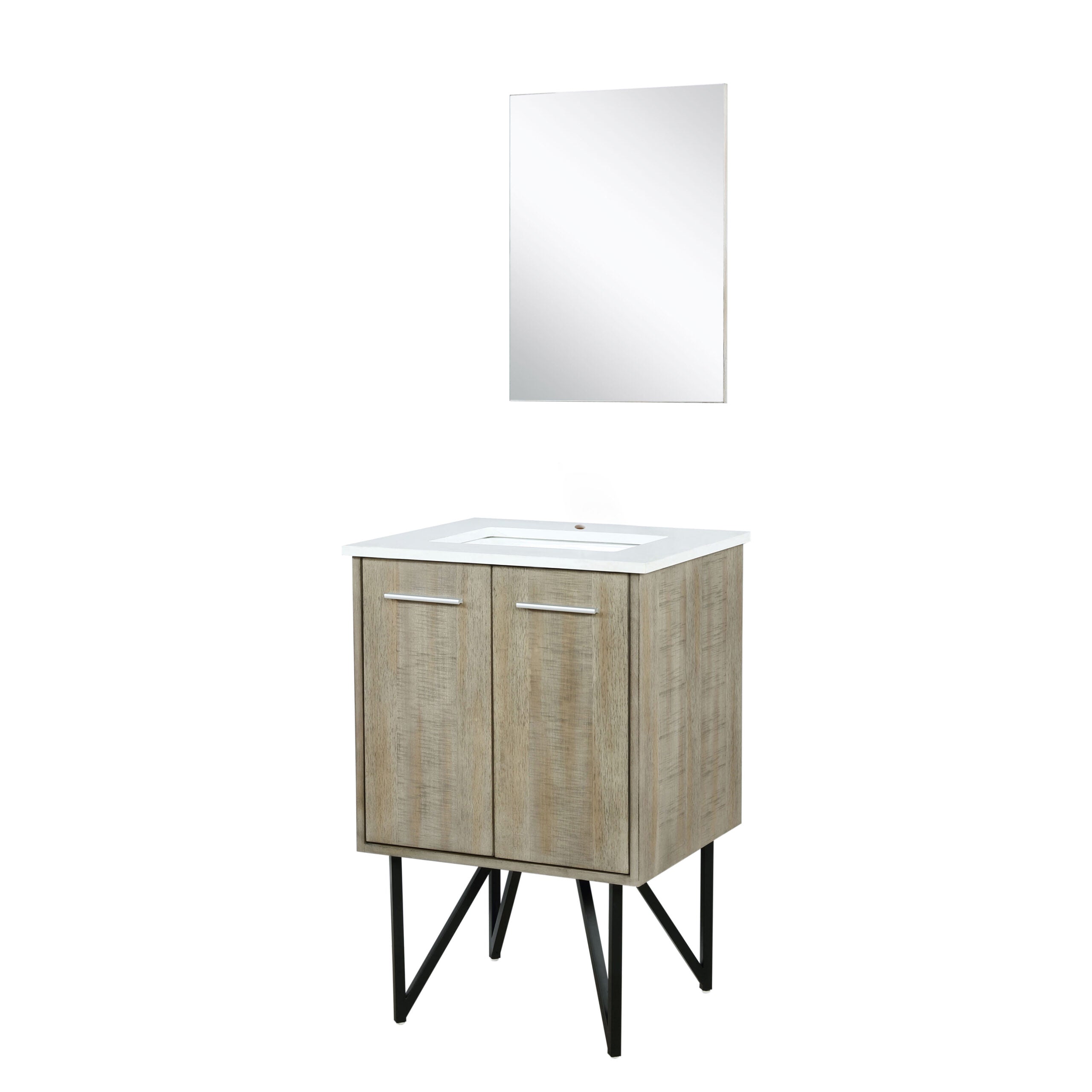 Lancy 24 in W x 20 in D Rustic Acacia Bath Vanity