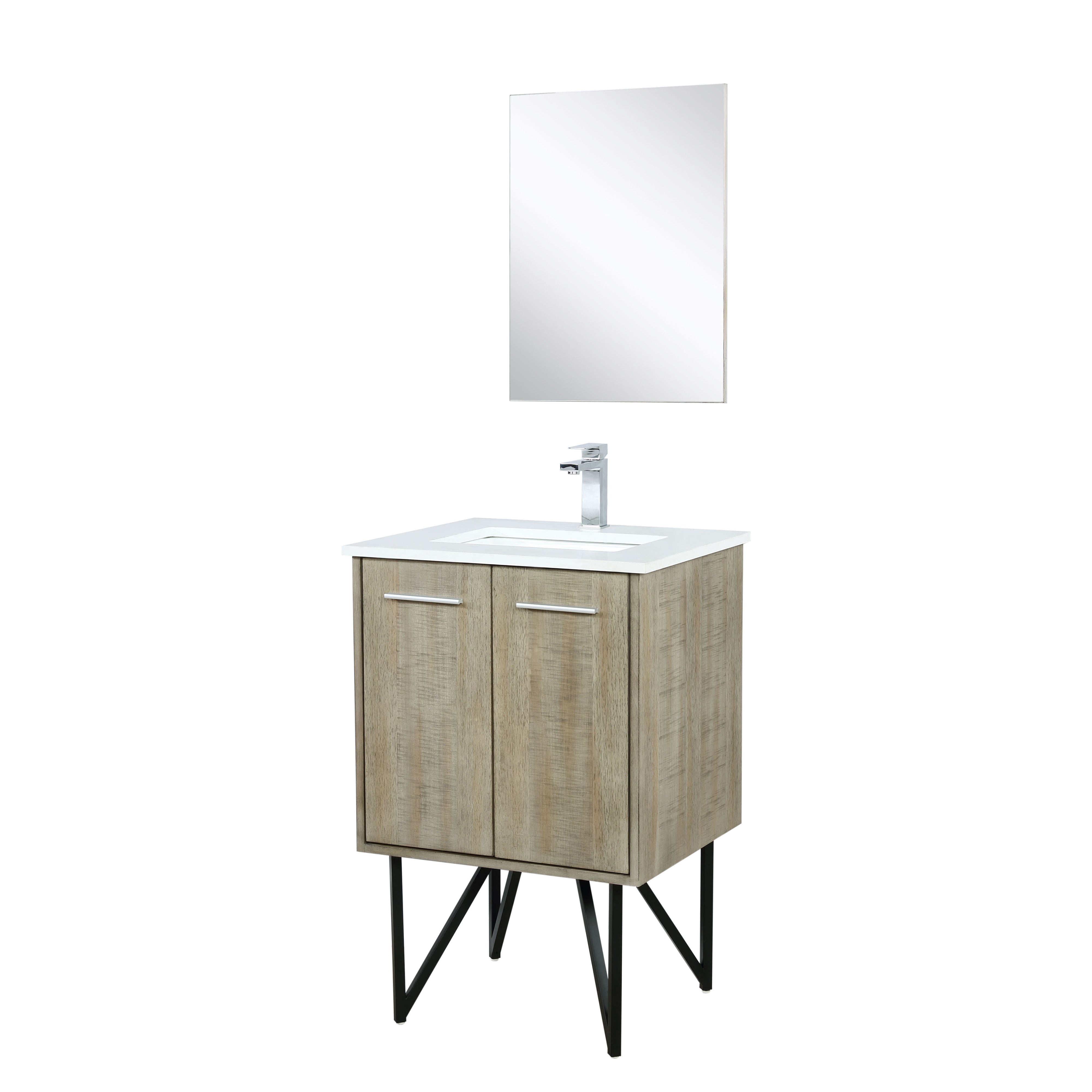 Lancy 24 in W x 20 in D Rustic Acacia Bath Vanity