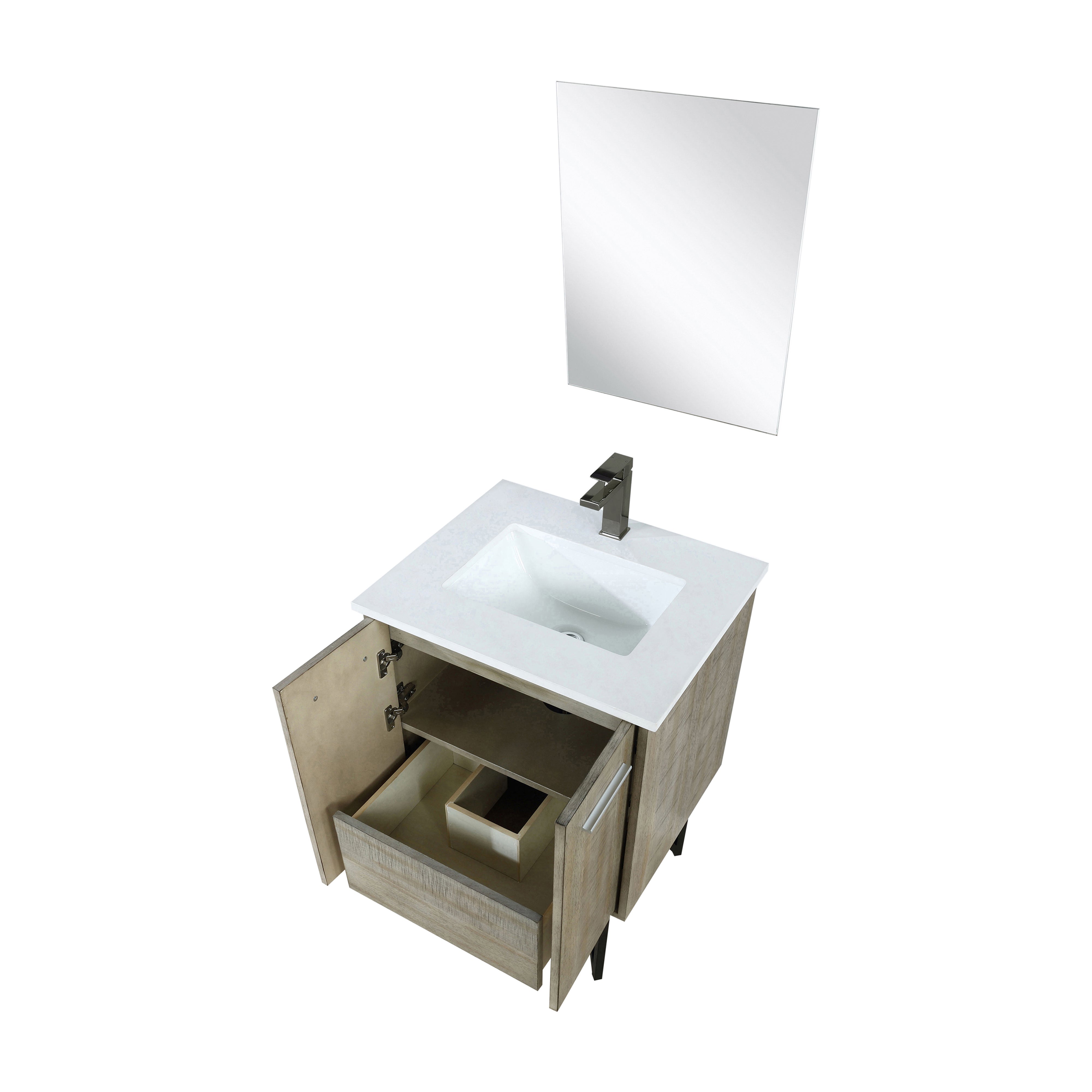 Lancy 24 in W x 20 in D Rustic Acacia Bath Vanity