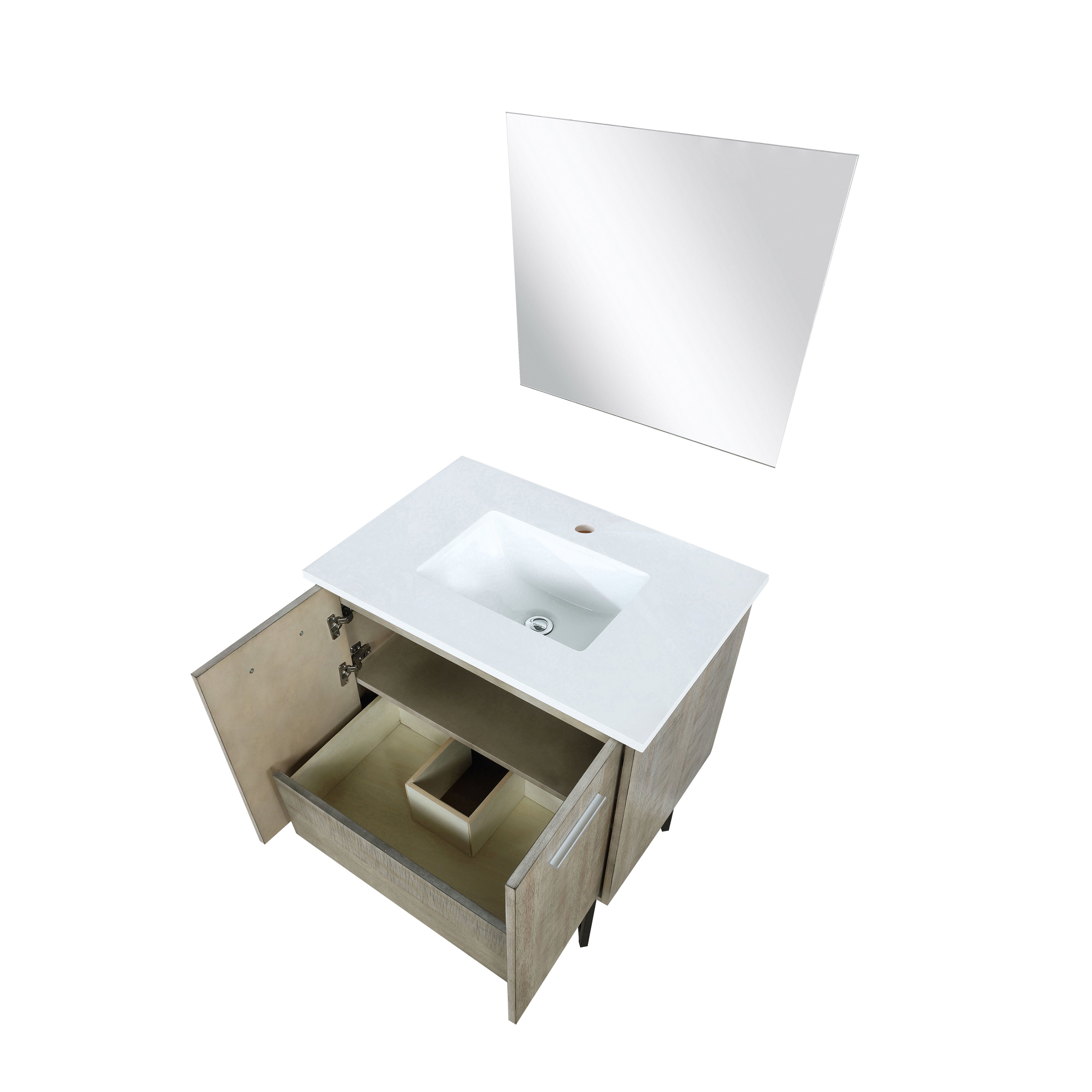 Lancy 30 in W x 20 in D Rustic Acacia Bath Vanity