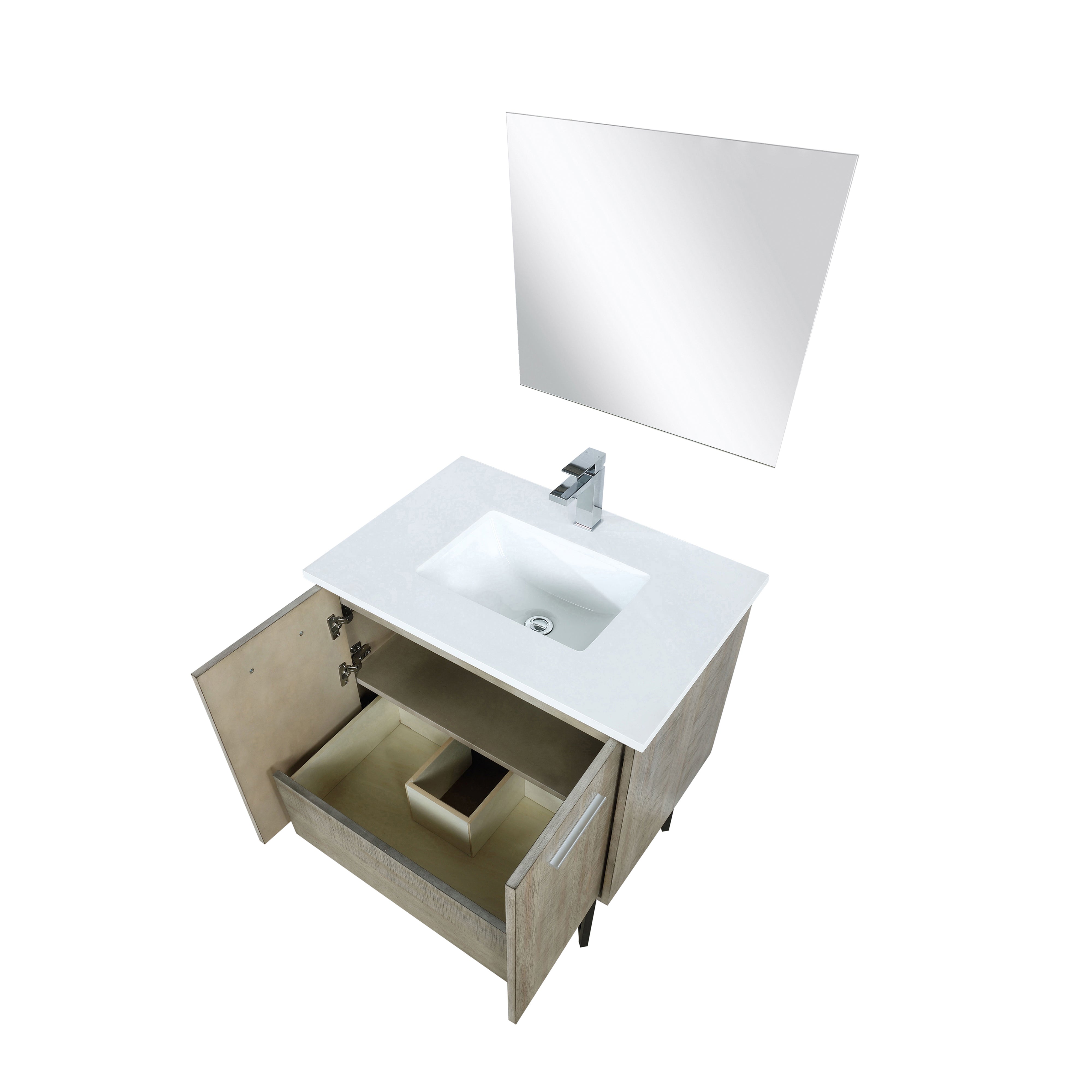 Lancy 30 in W x 20 in D Rustic Acacia Bath Vanity