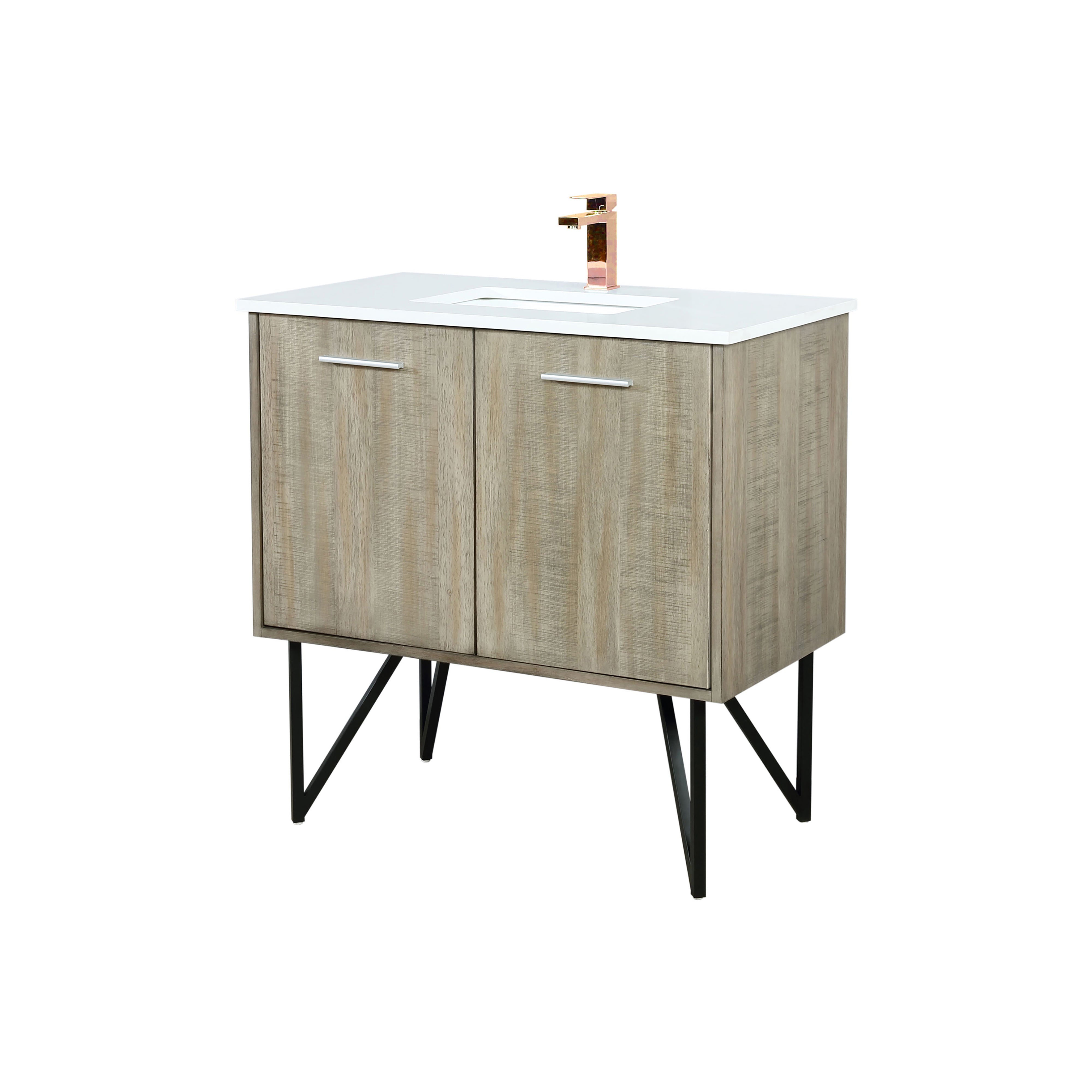Lancy 36 in W x 20 in D Rustic Acacia Bath Vanity