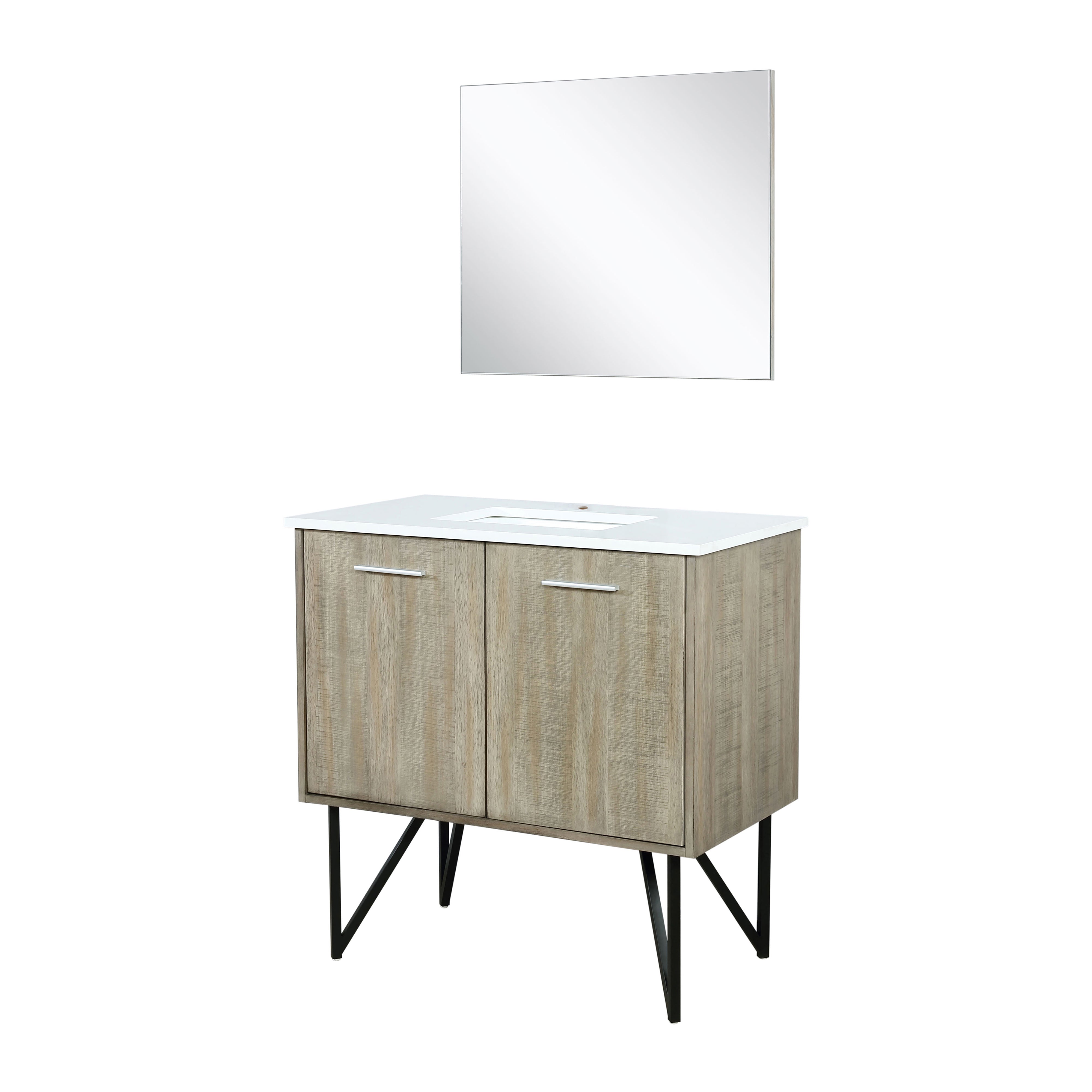 Lancy 36 in W x 20 in D Rustic Acacia Bath Vanity
