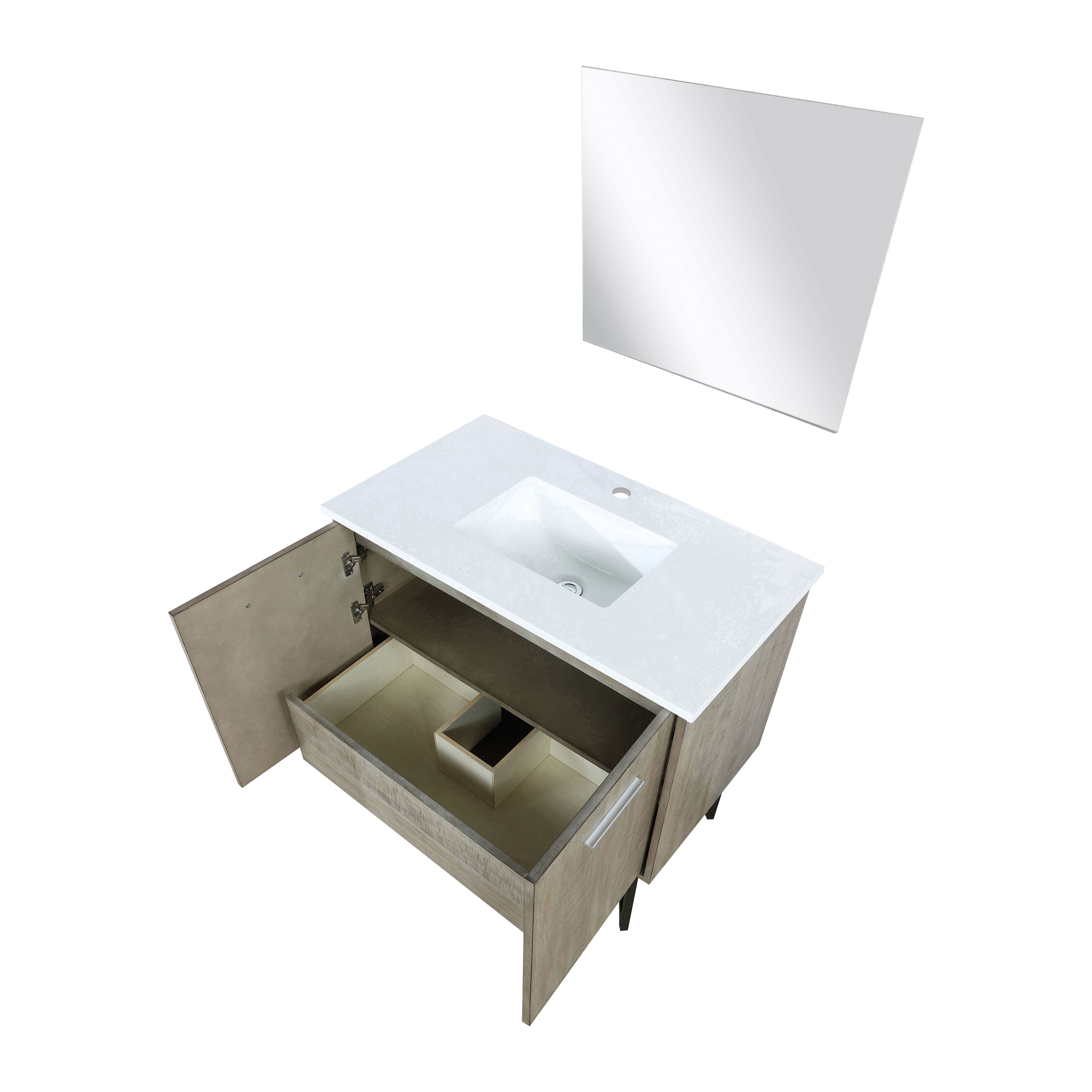 Lancy 36 in W x 20 in D Rustic Acacia Bath Vanity