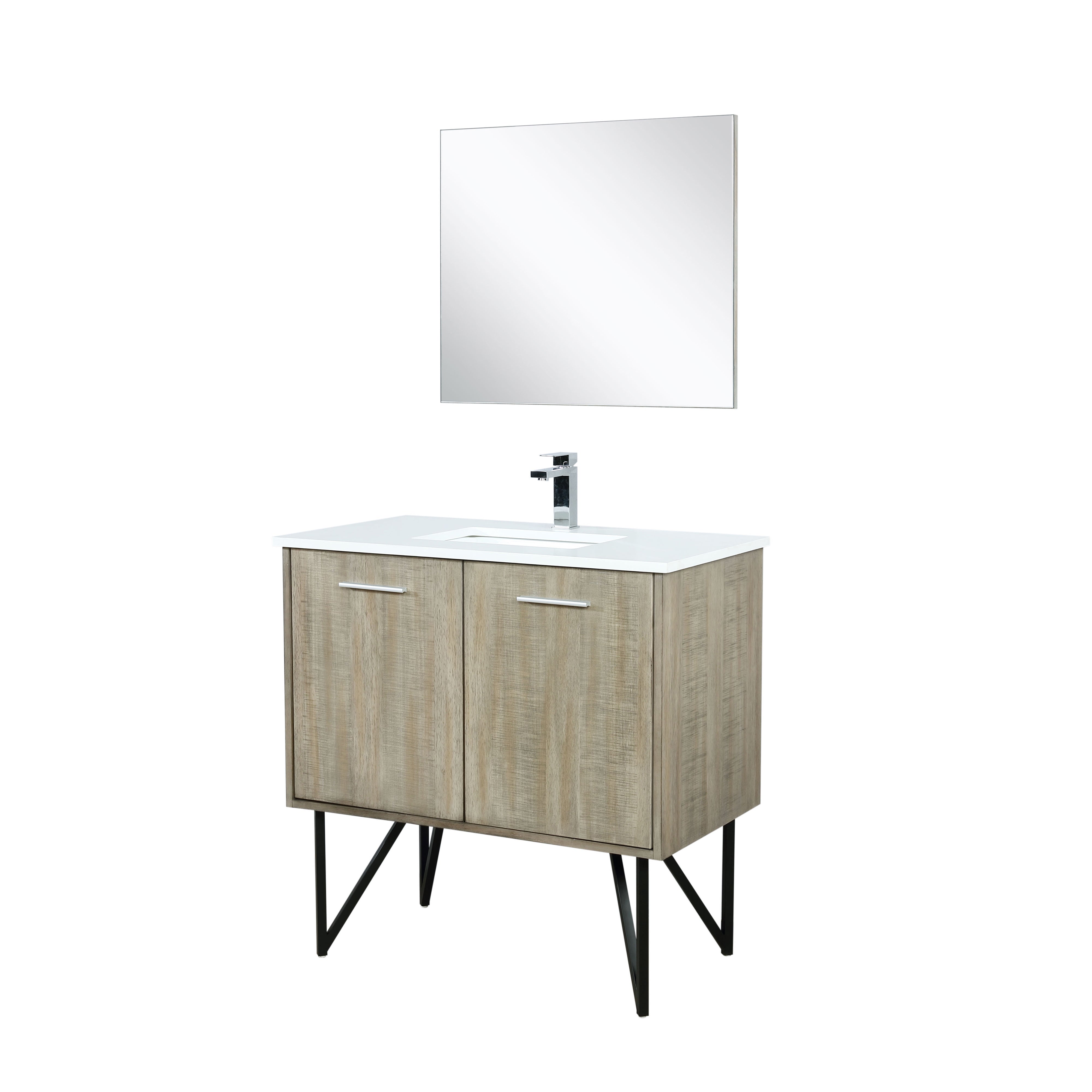 Lancy 36 in W x 20 in D Rustic Acacia Bath Vanity