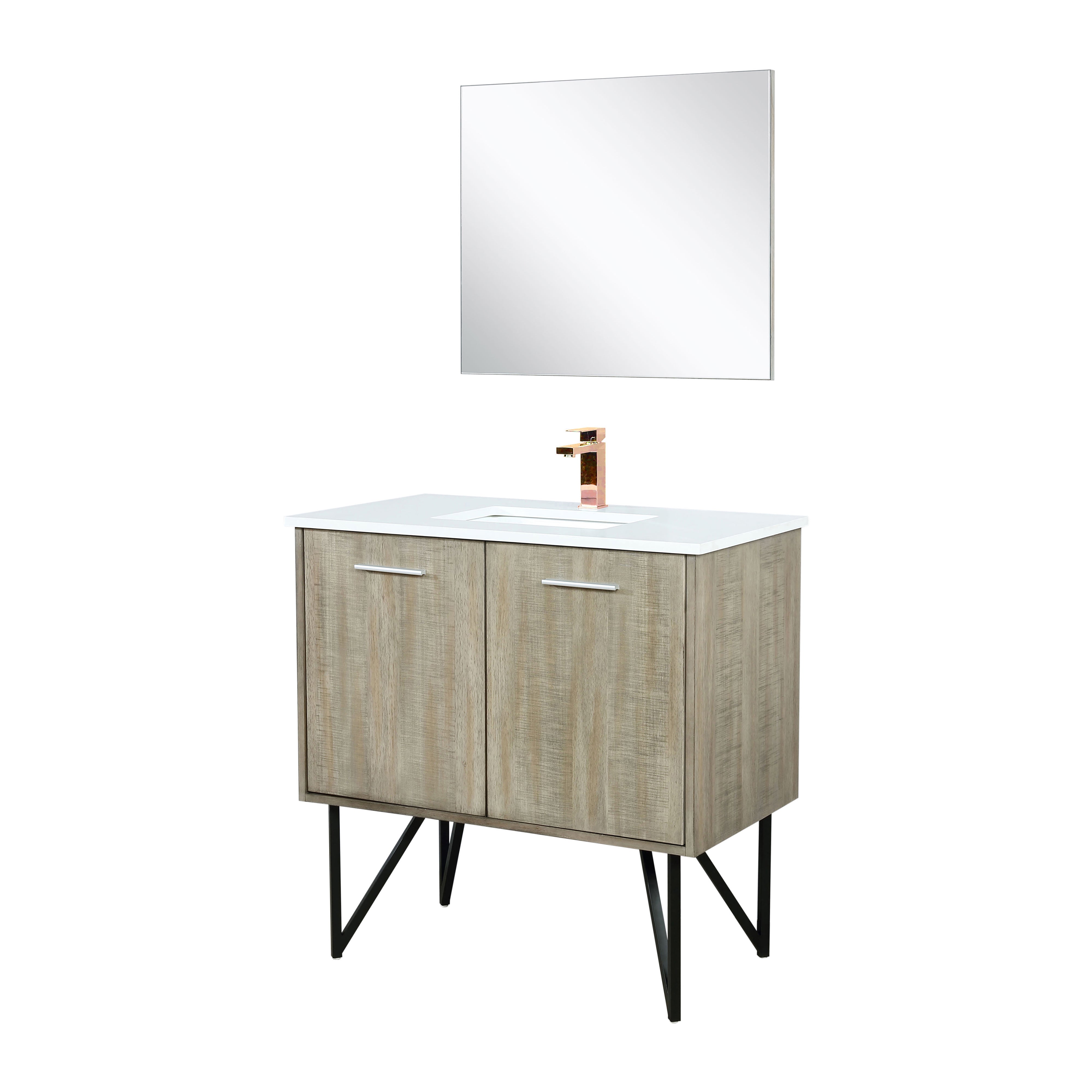 Lancy 36 in W x 20 in D Rustic Acacia Bath Vanity