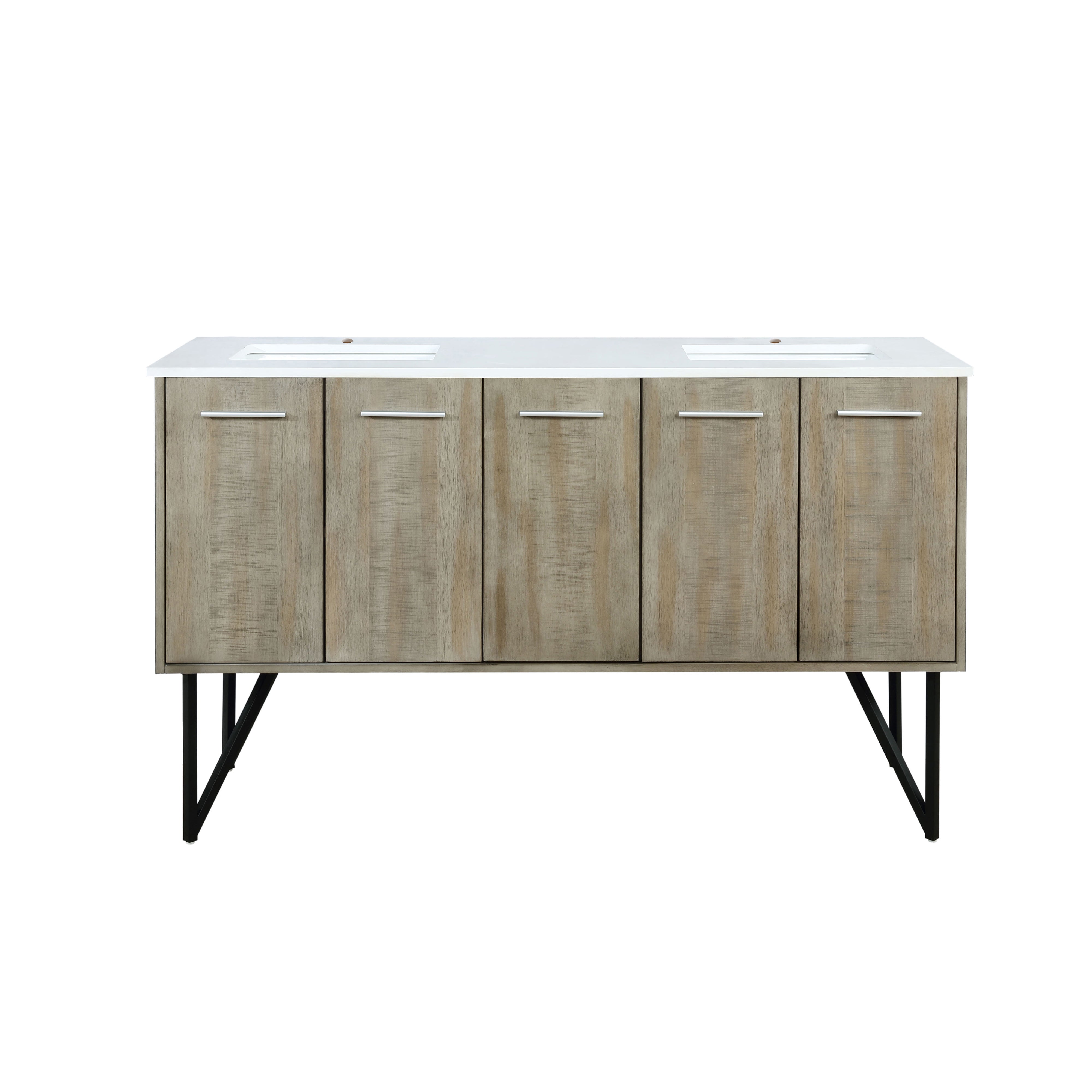 Lancy 60 in W x 20 in D Rustic Acacia Double Bath Vanity