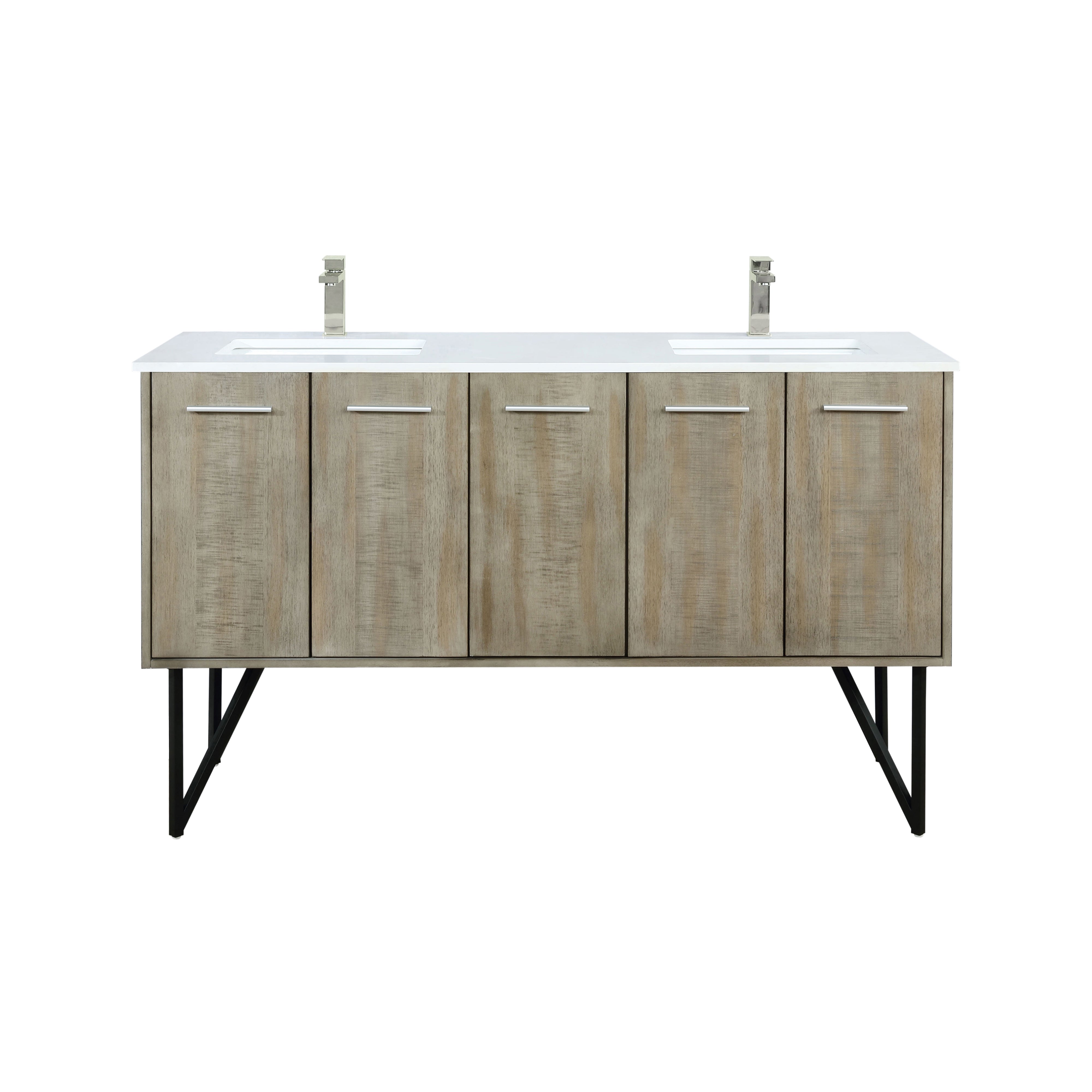 Lancy 60 in W x 20 in D Rustic Acacia Double Bath Vanity