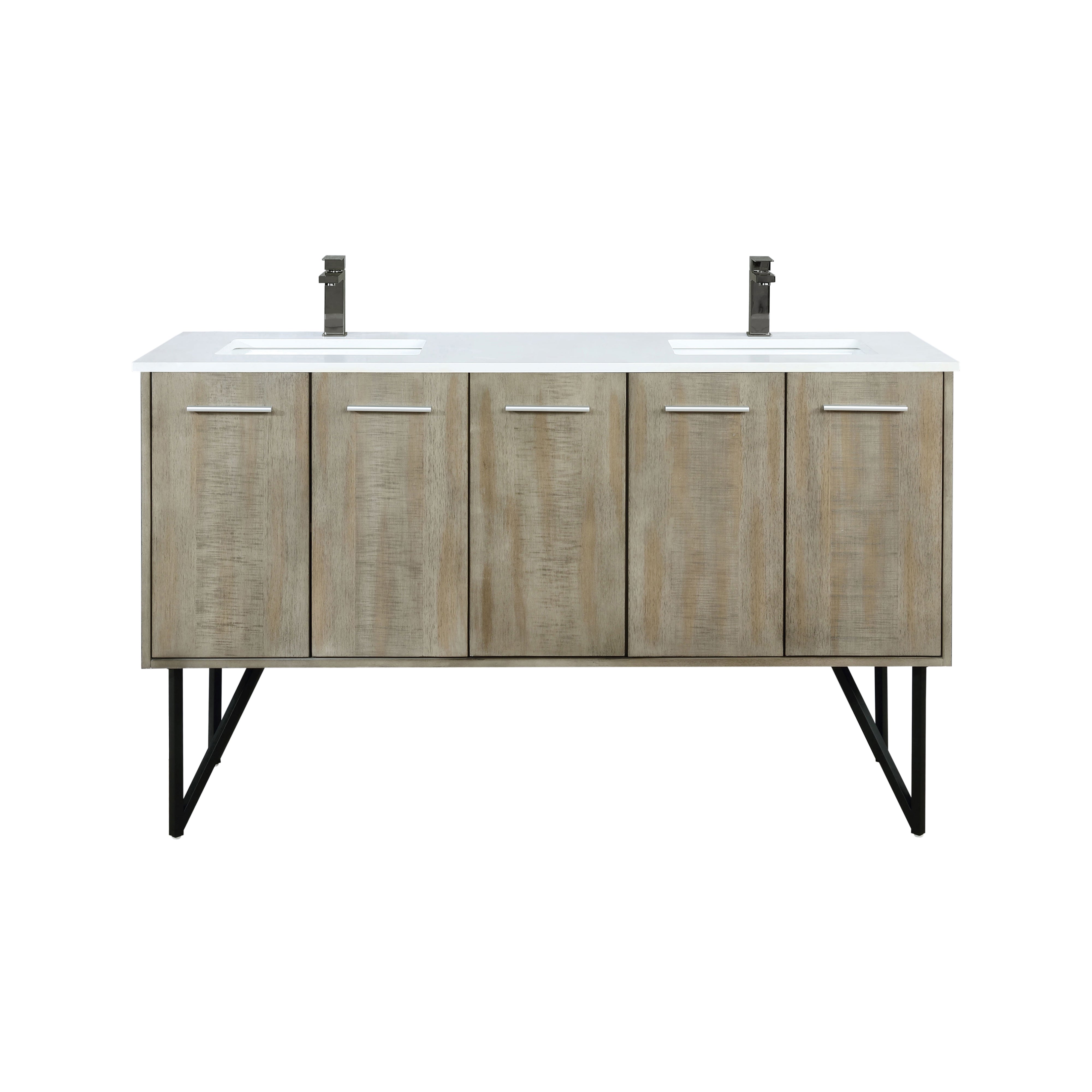 Lancy 60 in W x 20 in D Rustic Acacia Double Bath Vanity