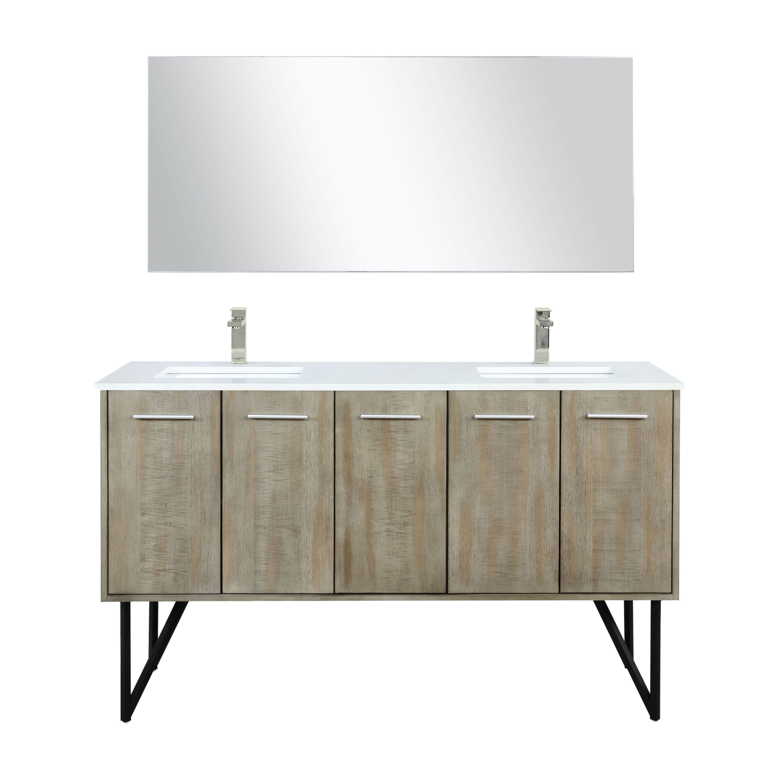 Lancy 60 in W x 20 in D Rustic Acacia Double Bath Vanity