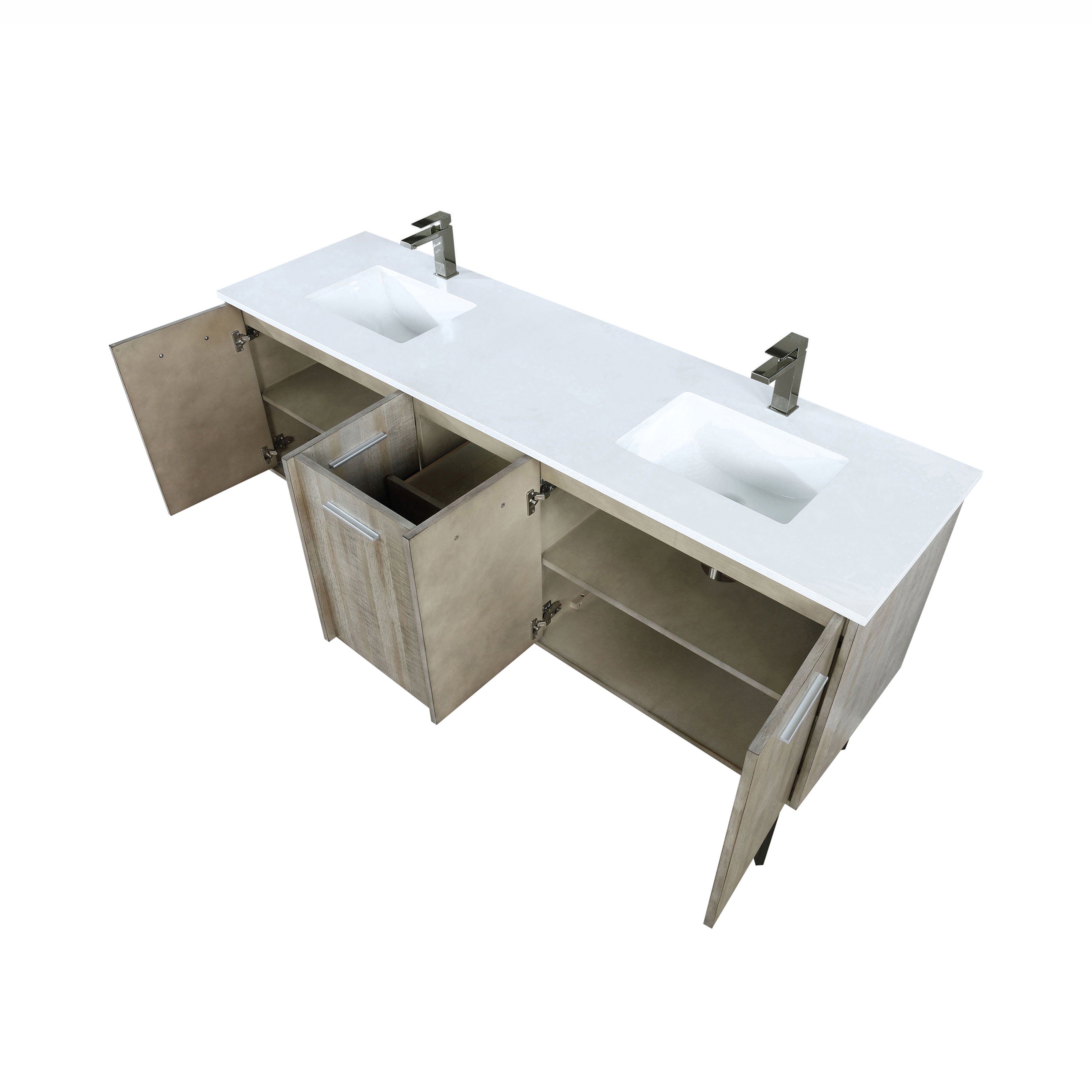 Lancy 72 in W x 20 in D Rustic Acacia Double Bath Vanity