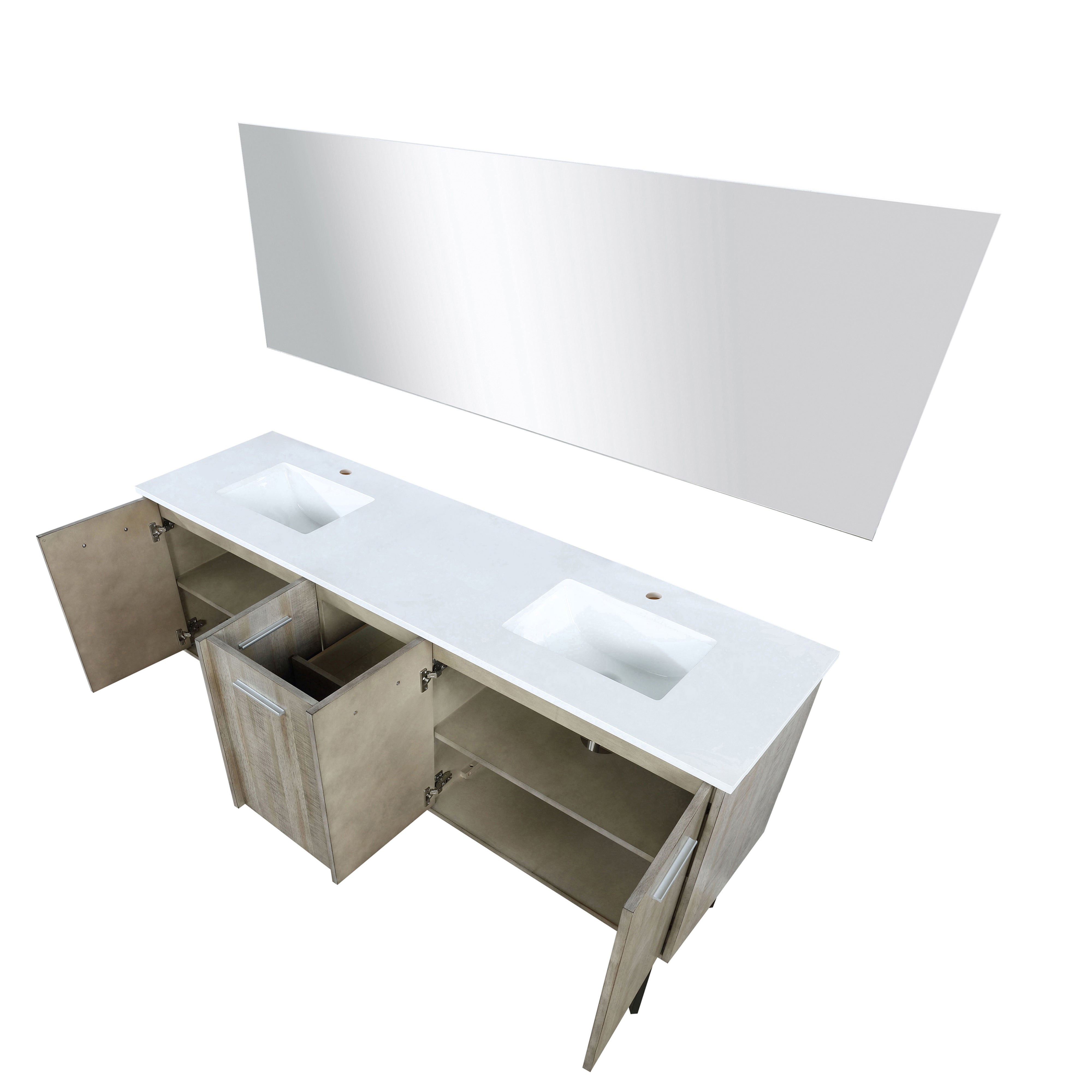 Lancy 72 in W x 20 in D Rustic Acacia Double Bath Vanity