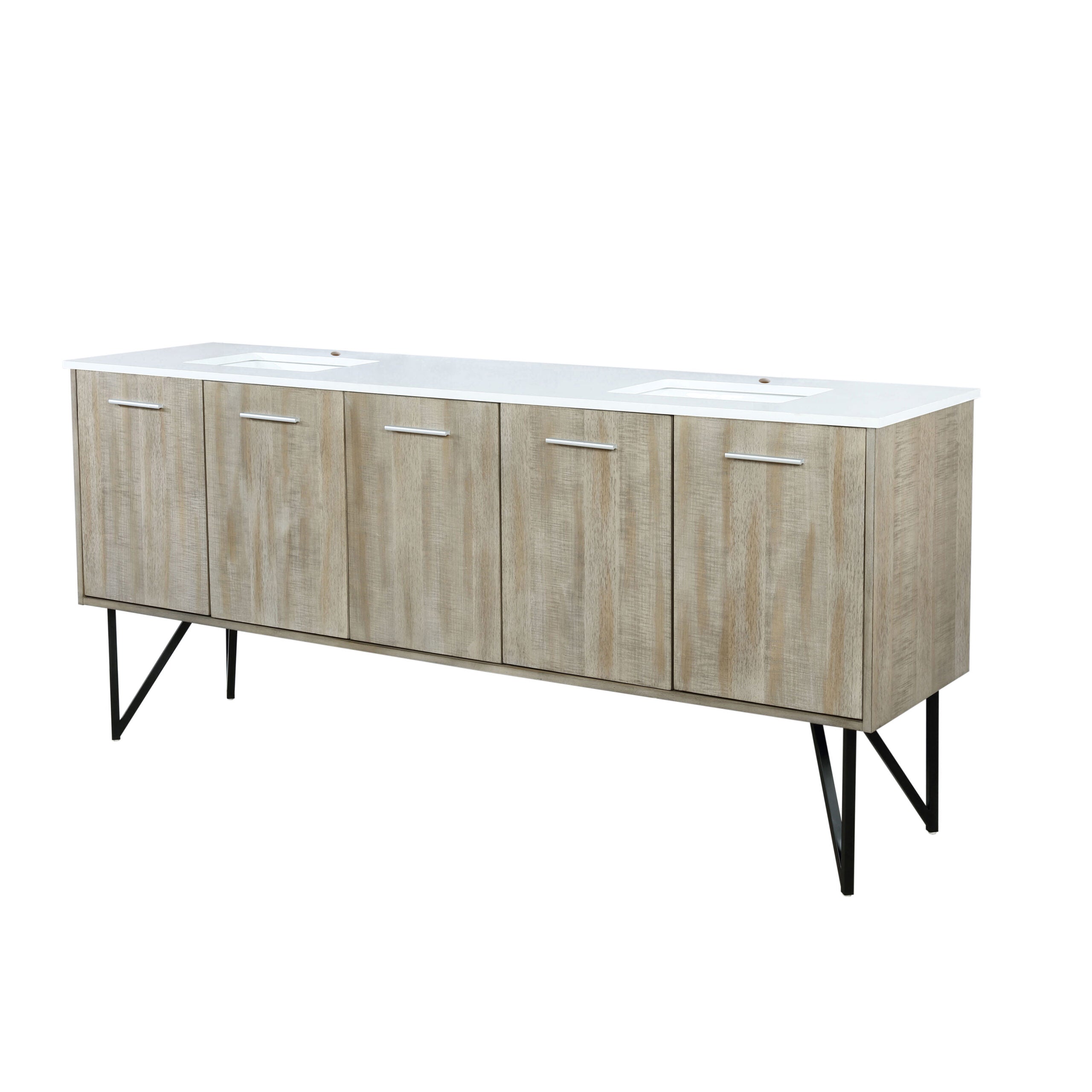 Lancy 80 in W x 20 in D Rustic Acacia Double Bath Vanity