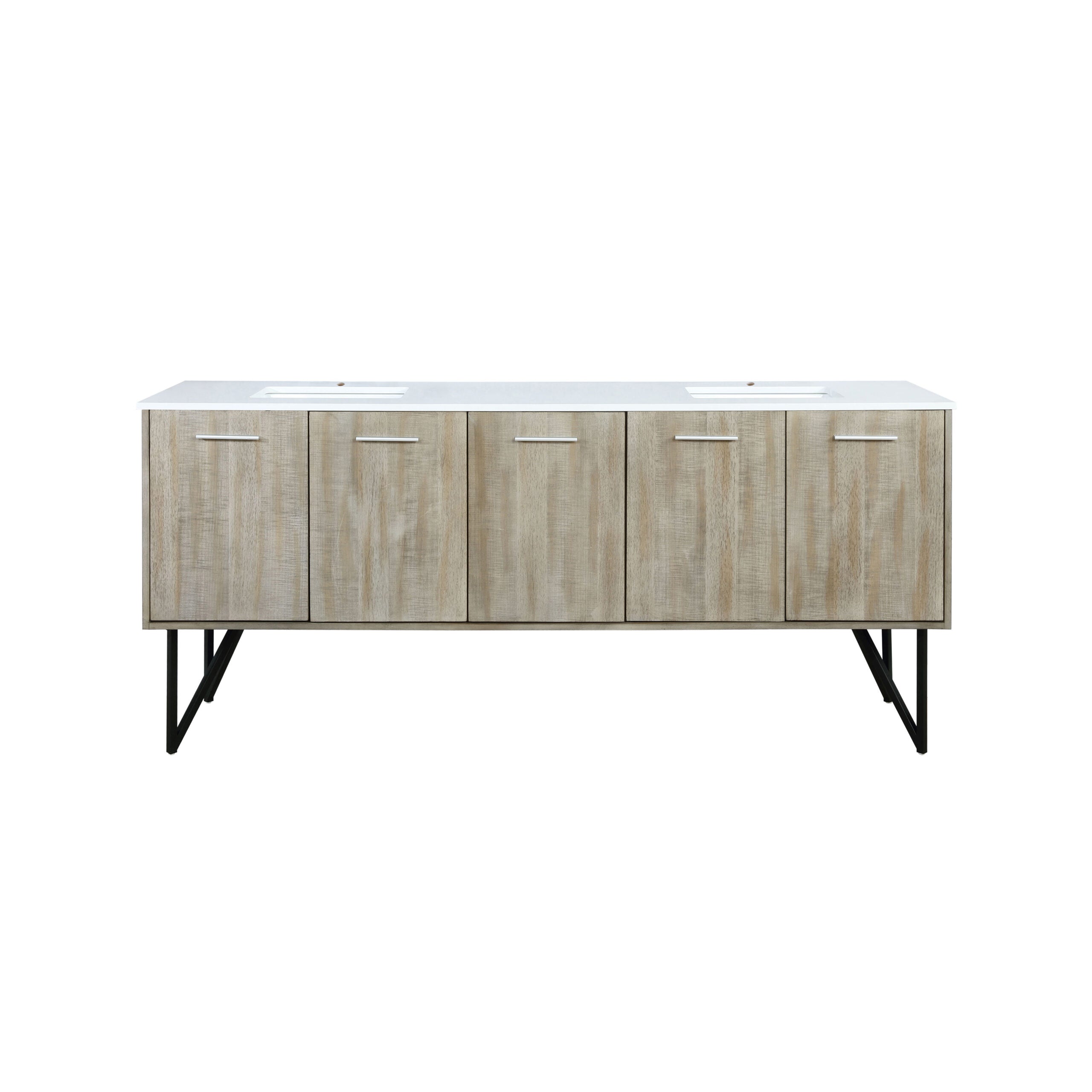 Lancy 80 in W x 20 in D Rustic Acacia Double Bath Vanity