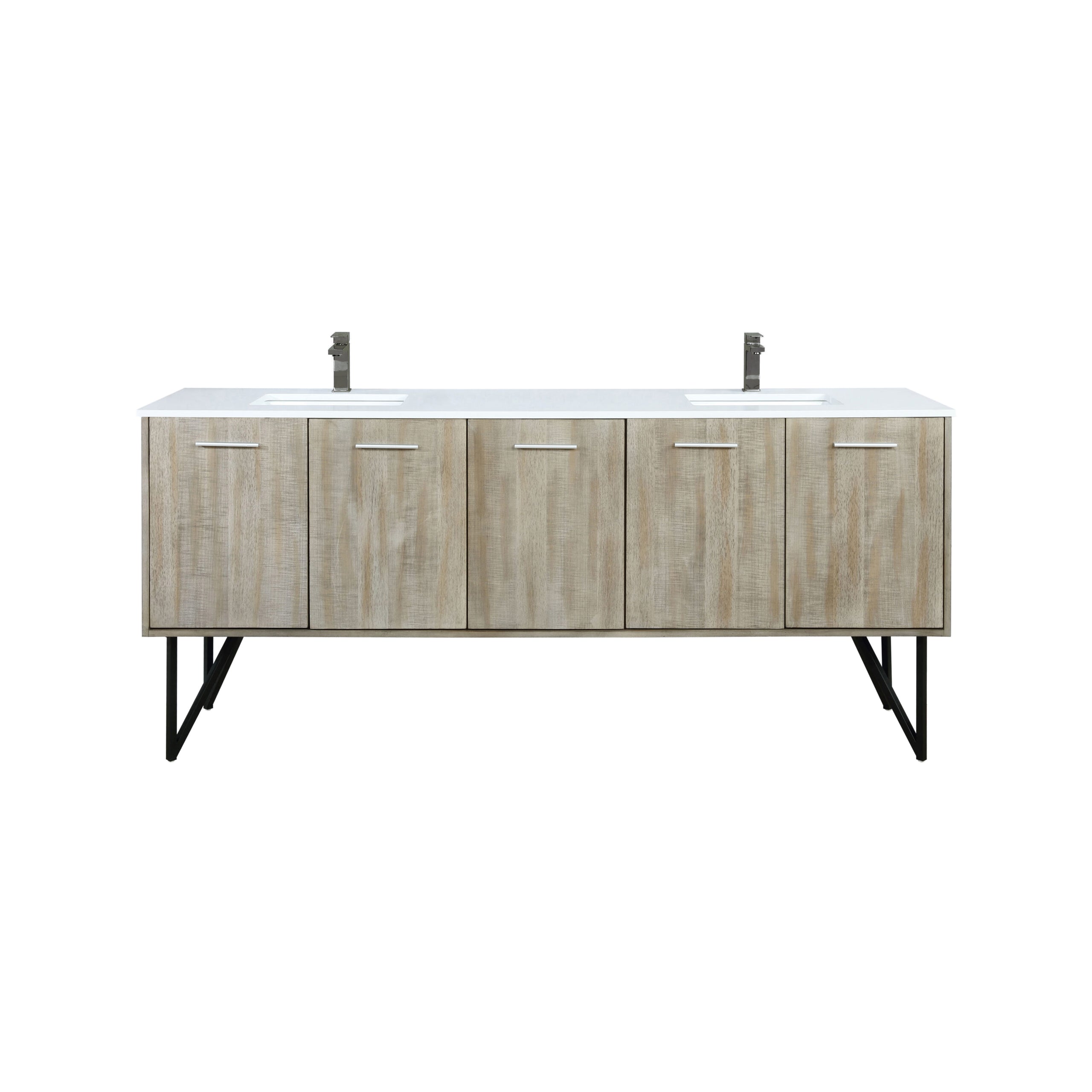 Lancy 80 in W x 20 in D Rustic Acacia Double Bath Vanity