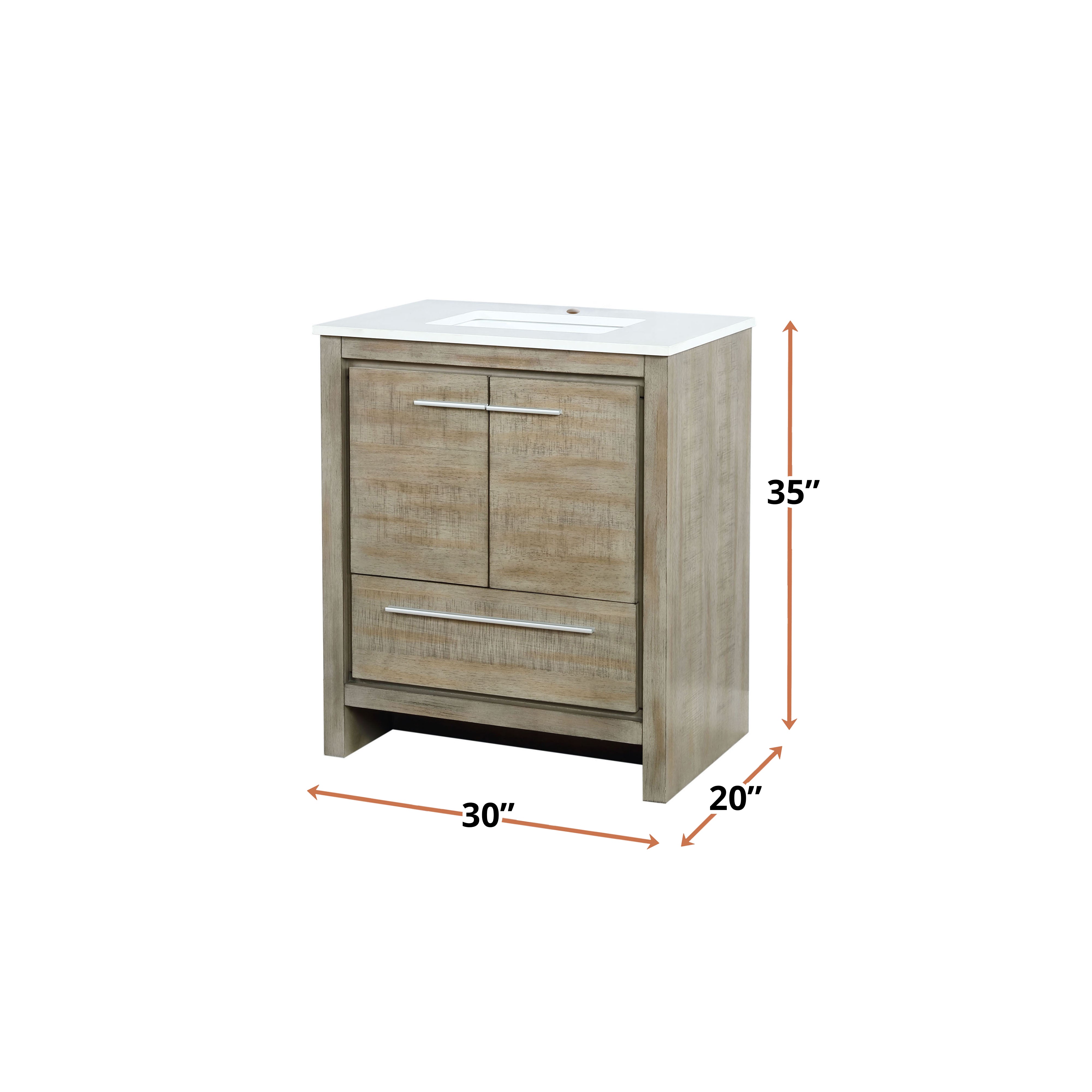 Lafarre 30 in W x 20 in D Rustic Acacia Bath Vanity