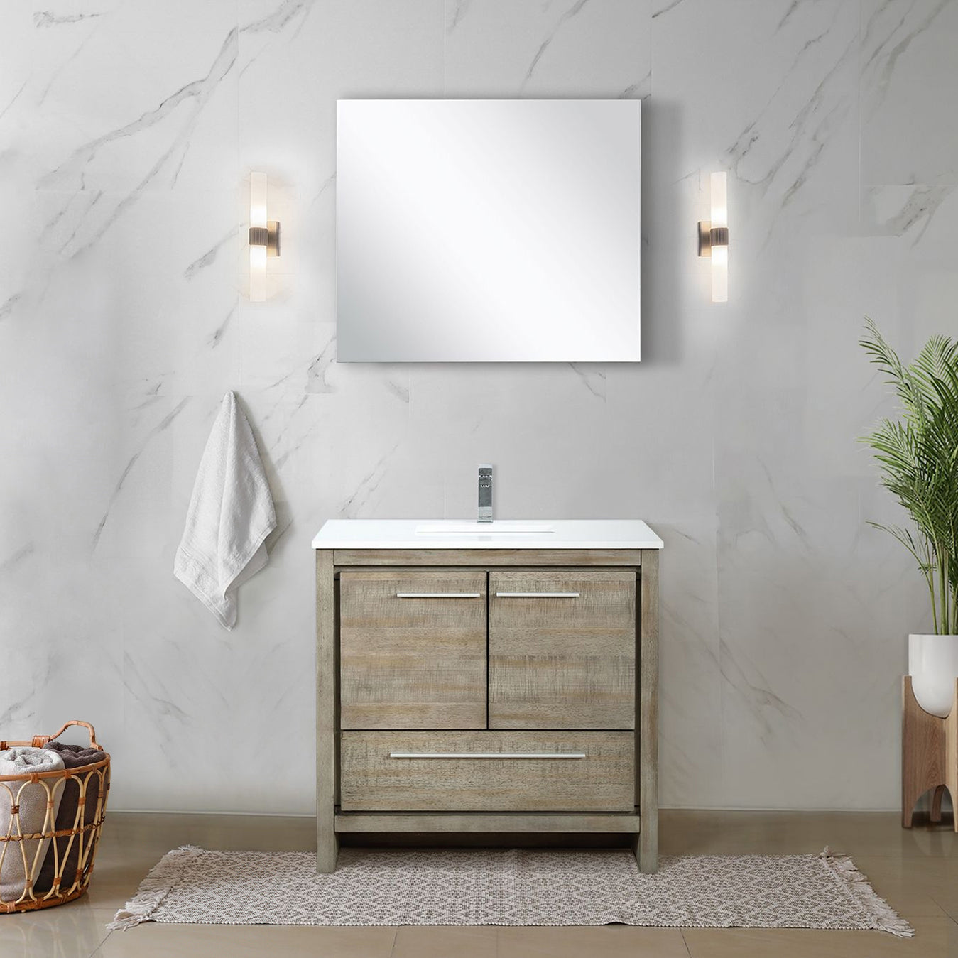 Lafarre 36 in W x 20 in D Rustic Acacia Bath Vanity