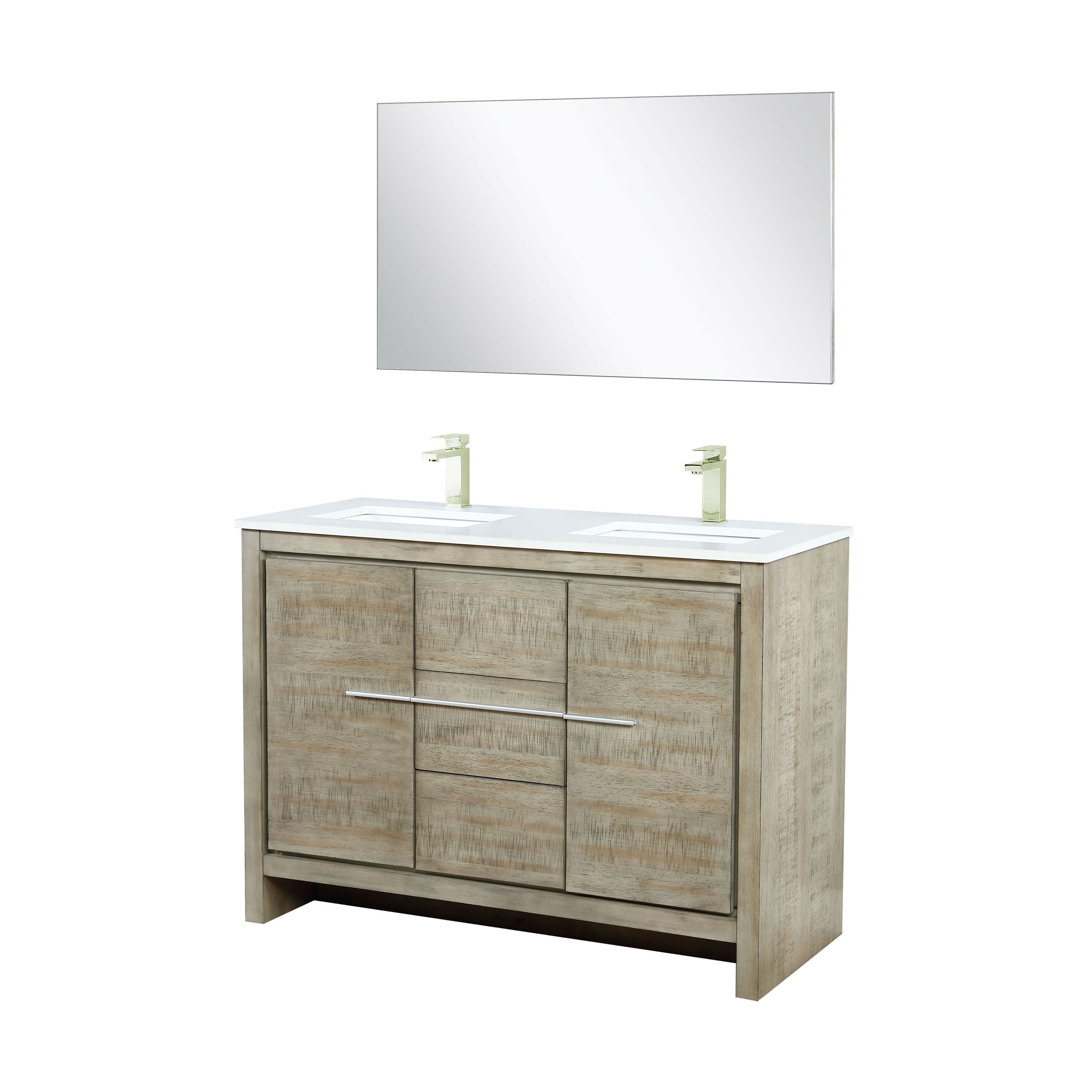 Lafarre 48 in W x 20 in D Rustic Acacia Double Bath Vanity