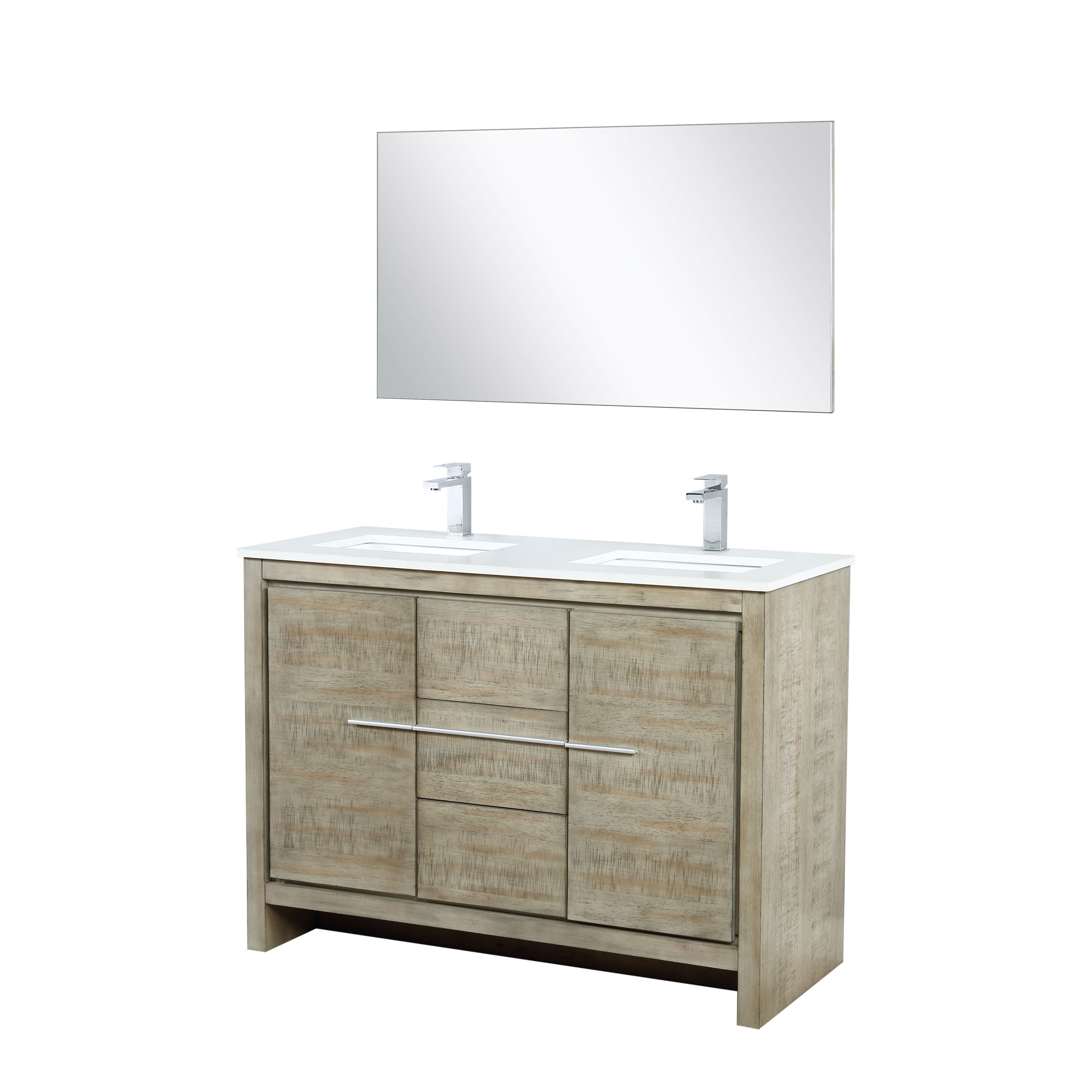 Lafarre 48 in W x 20 in D Rustic Acacia Double Bath Vanity