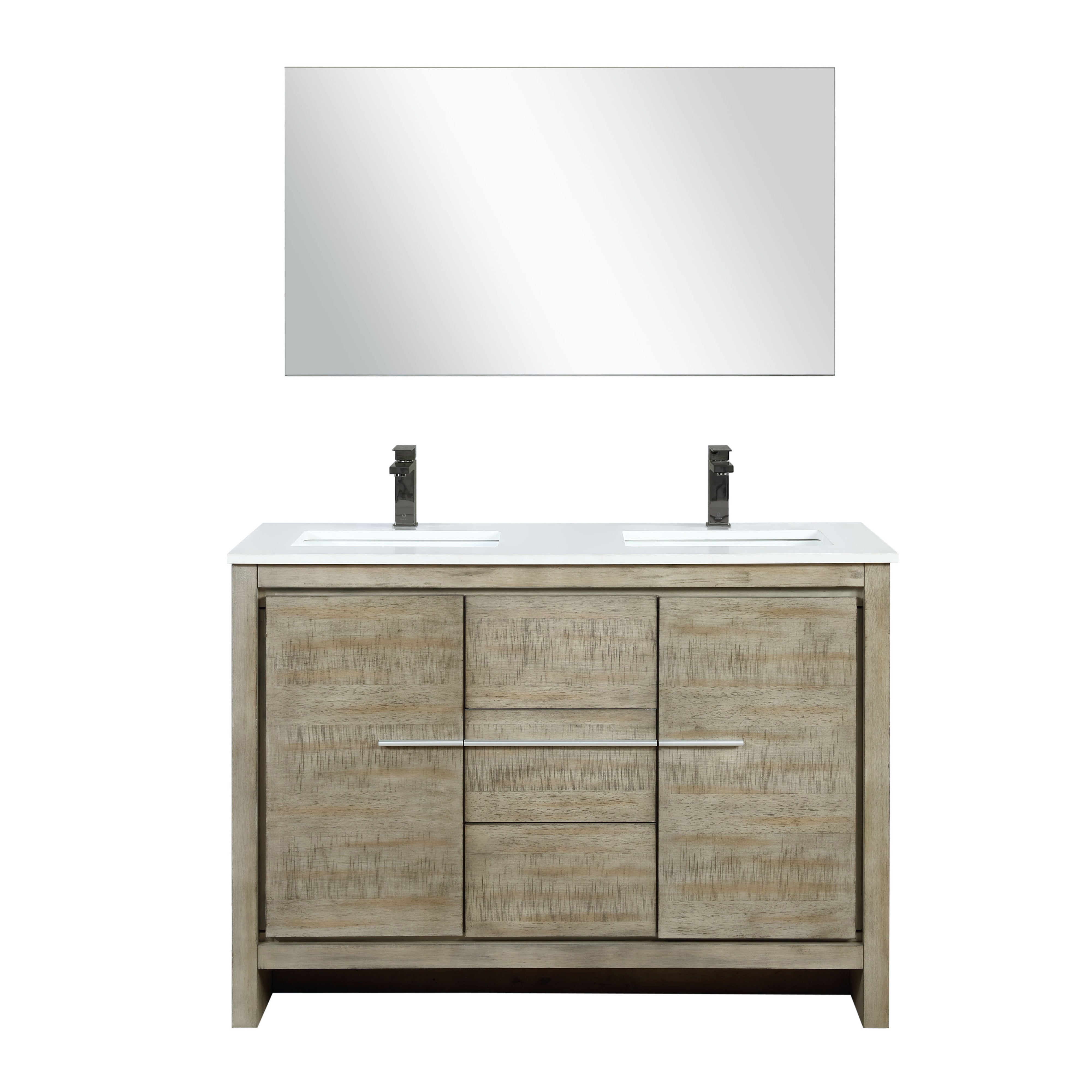 Lafarre 48 in W x 20 in D Rustic Acacia Double Bath Vanity