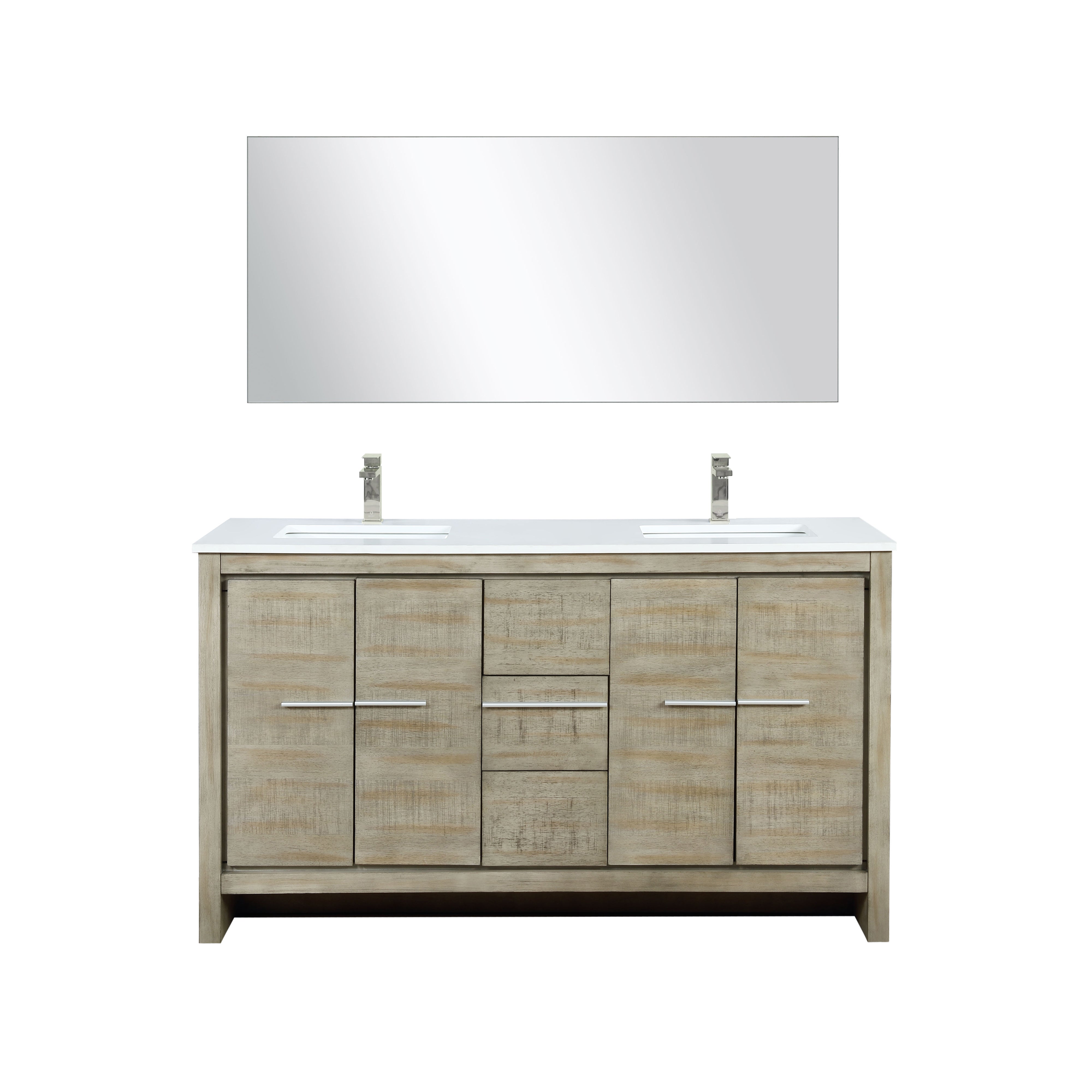 Lafarre 60 in W x 20 in D Rustic Acacia Double Bath Vanity