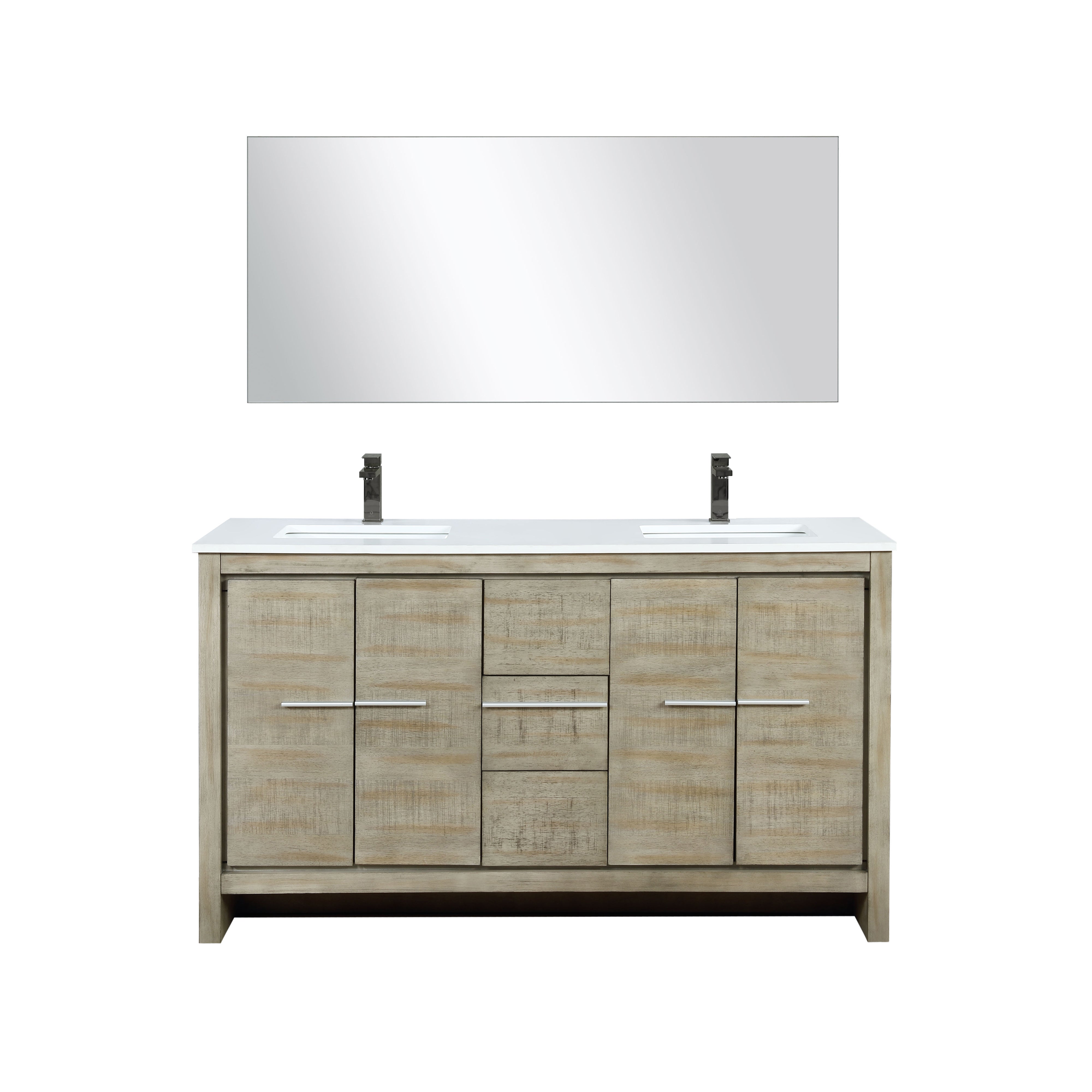 Lafarre 60 in W x 20 in D Rustic Acacia Double Bath Vanity