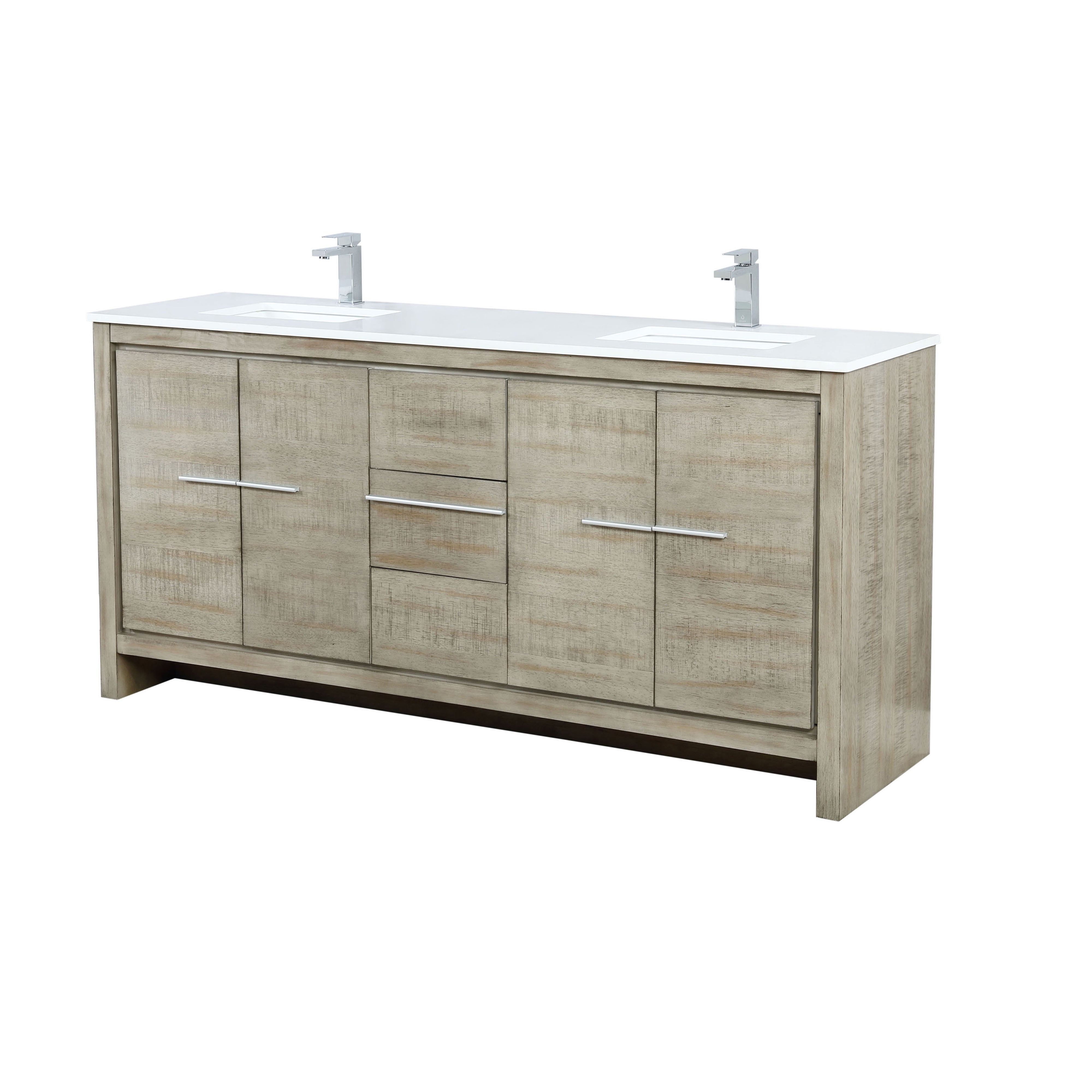 Lafarre 72 in W x 20 in D Rustic Acacia Double Bath Vanity