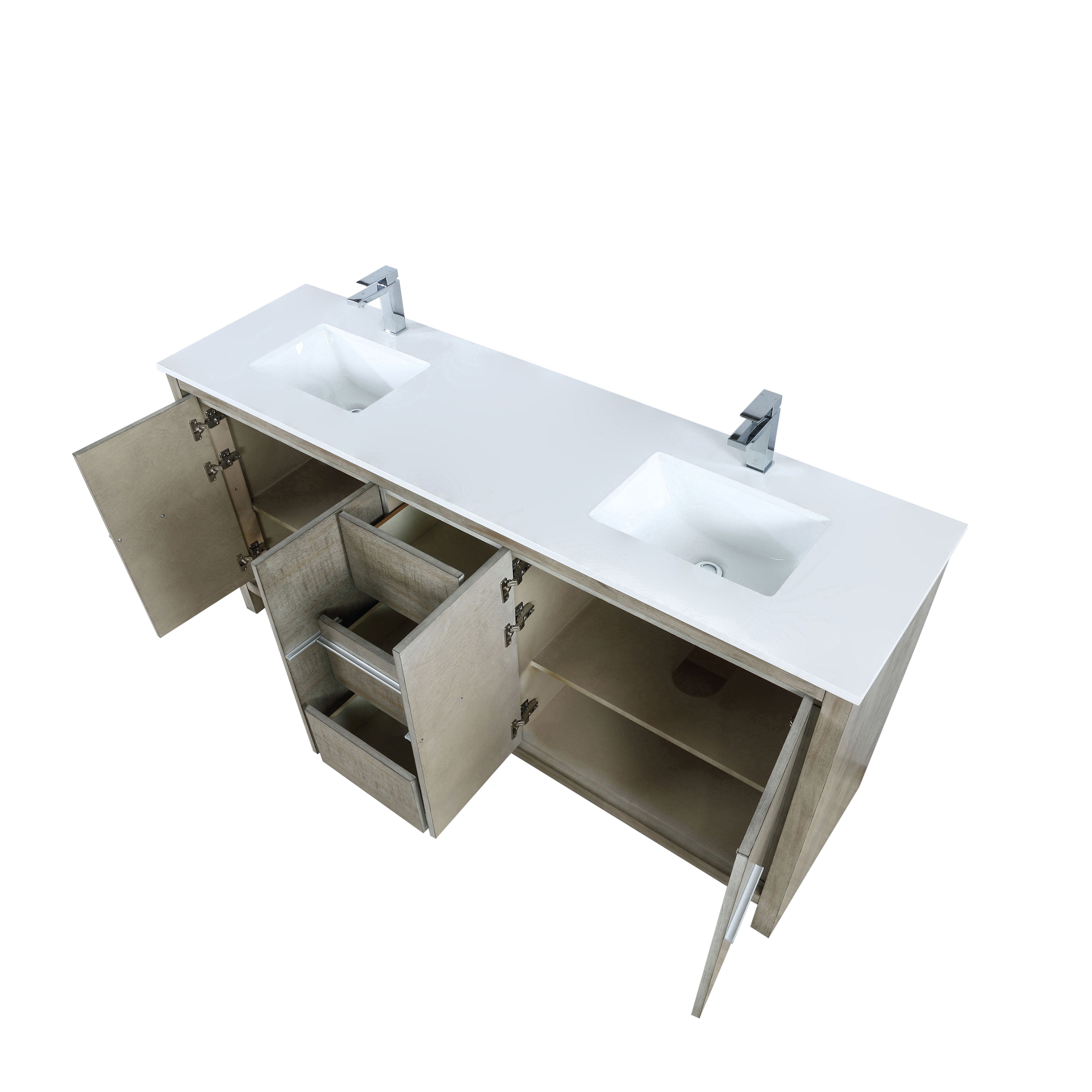 Lafarre 72 in W x 20 in D Rustic Acacia Double Bath Vanity